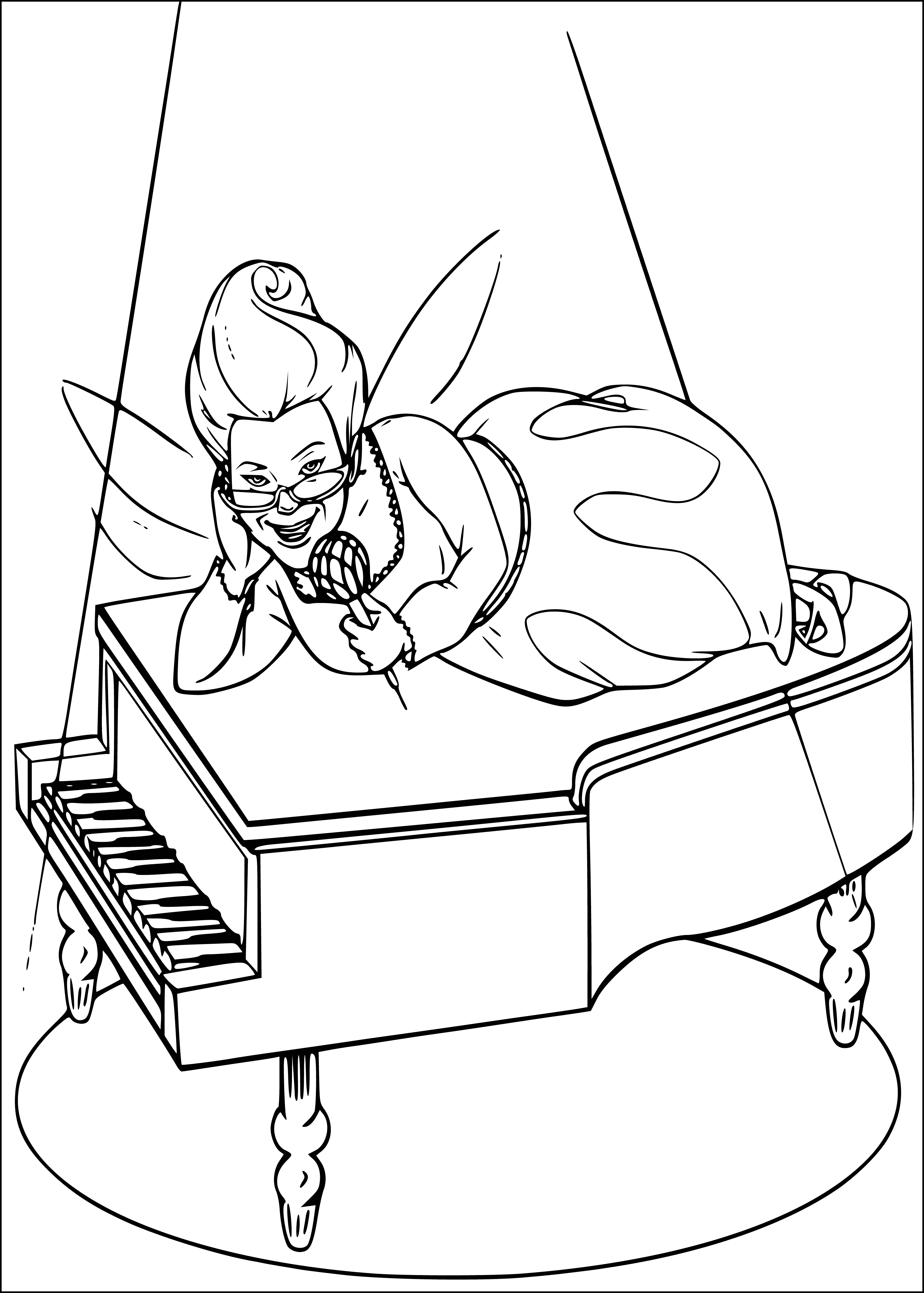 coloring page: Fairy Godmother loved making dreams come true but made a mistake with Shrek that accidentally turned them both into frogs.