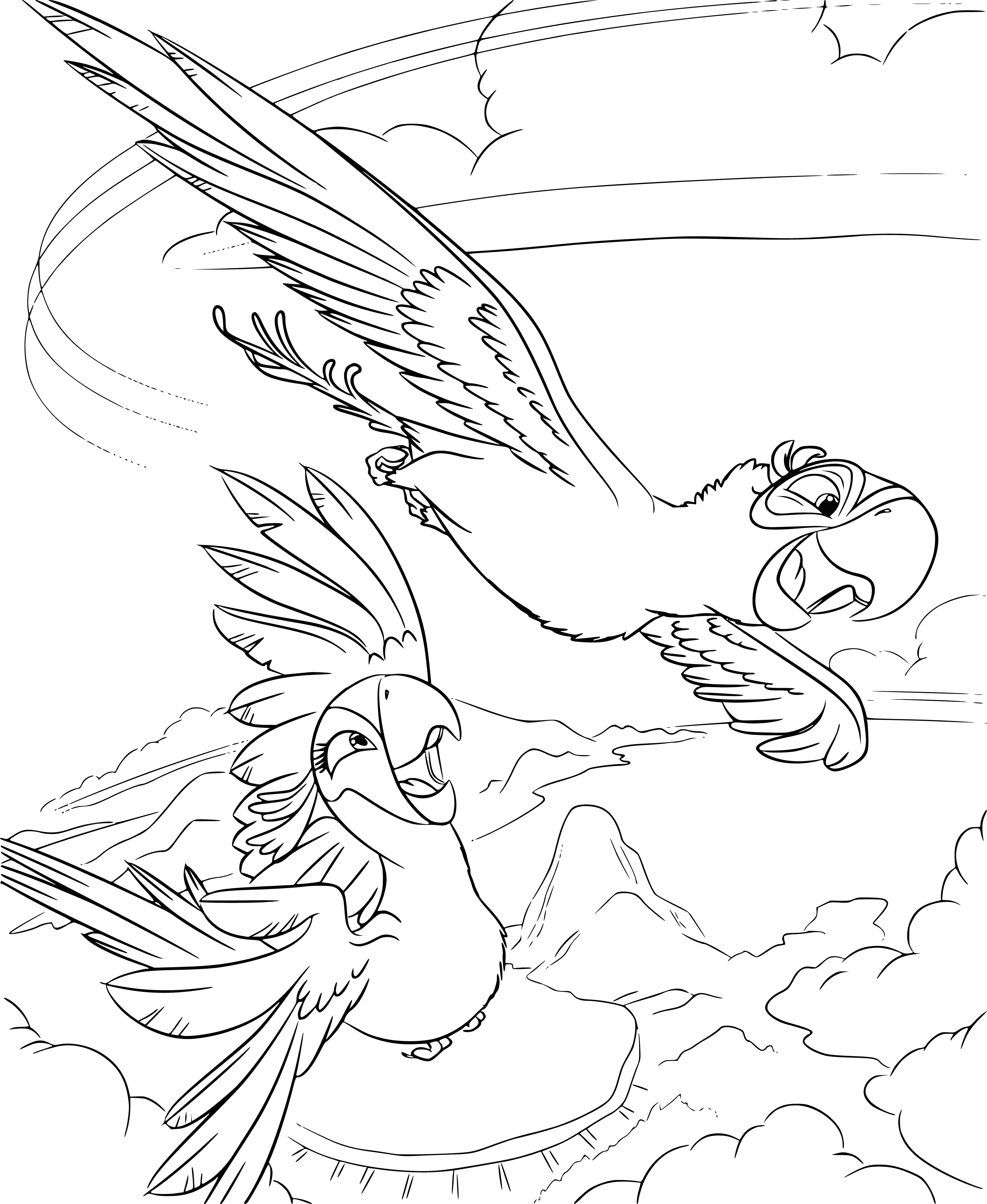 coloring page: A large silver airplane roars down the runway, its red & blue stripes shimmering in the sunlight, passengers snug with their window shades down.