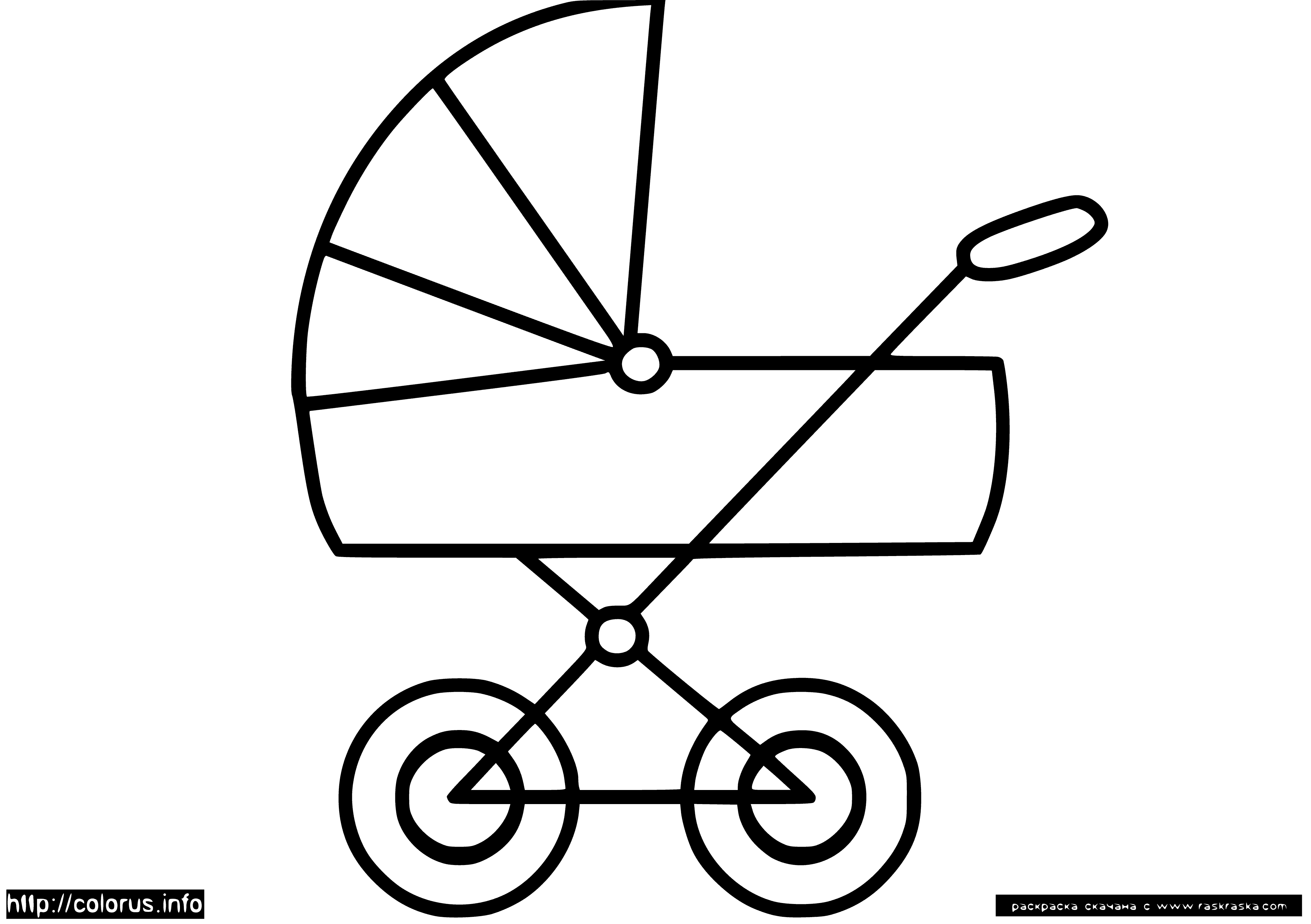 coloring page: Baby in yellow stroller wearing blue onesie. #cute