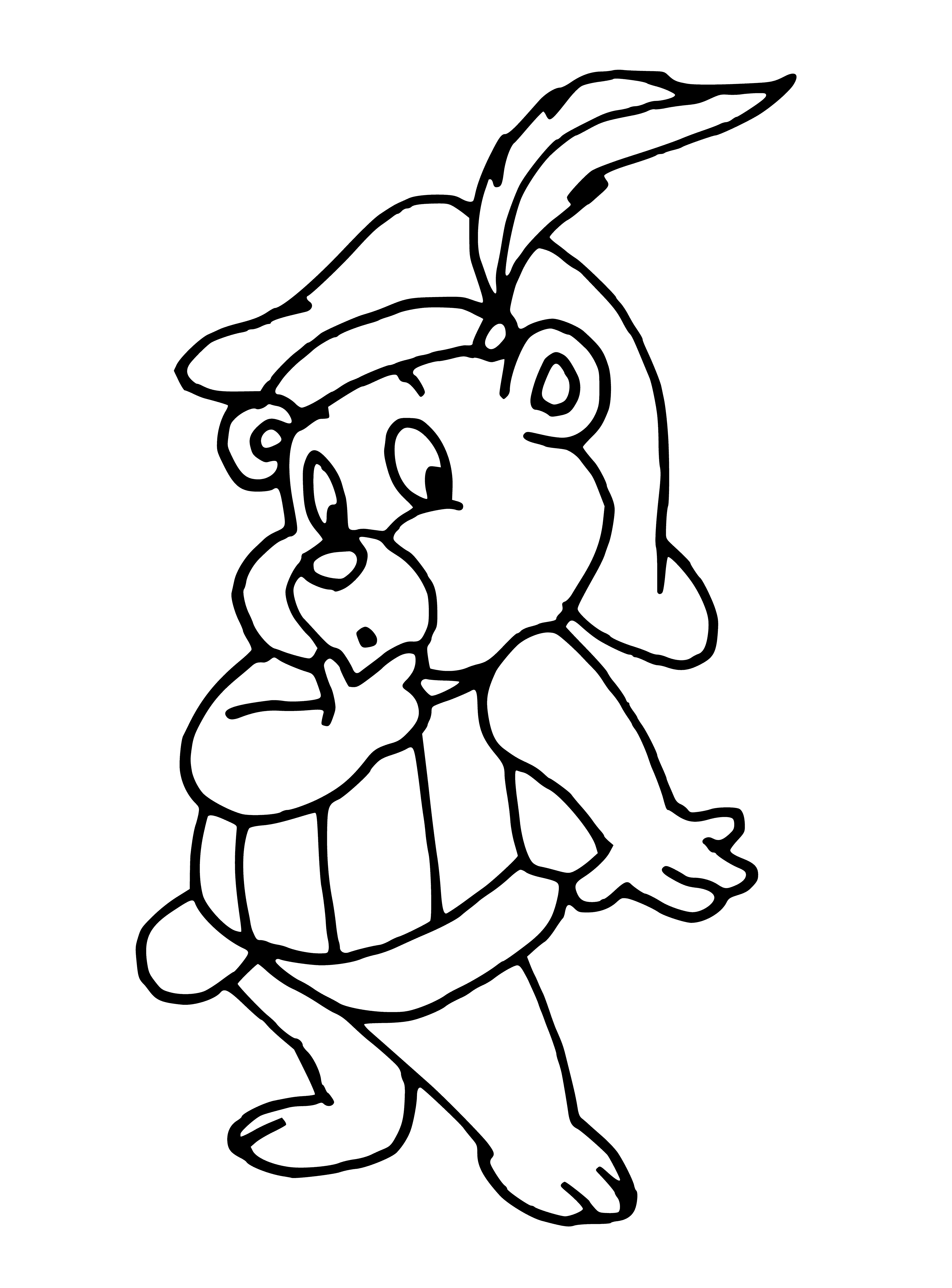 coloring page: The Gummi Bears are five anthropomorphic bears (red, yellow, green, orange, and purple) who have adventures in the forest of Gummiwald.