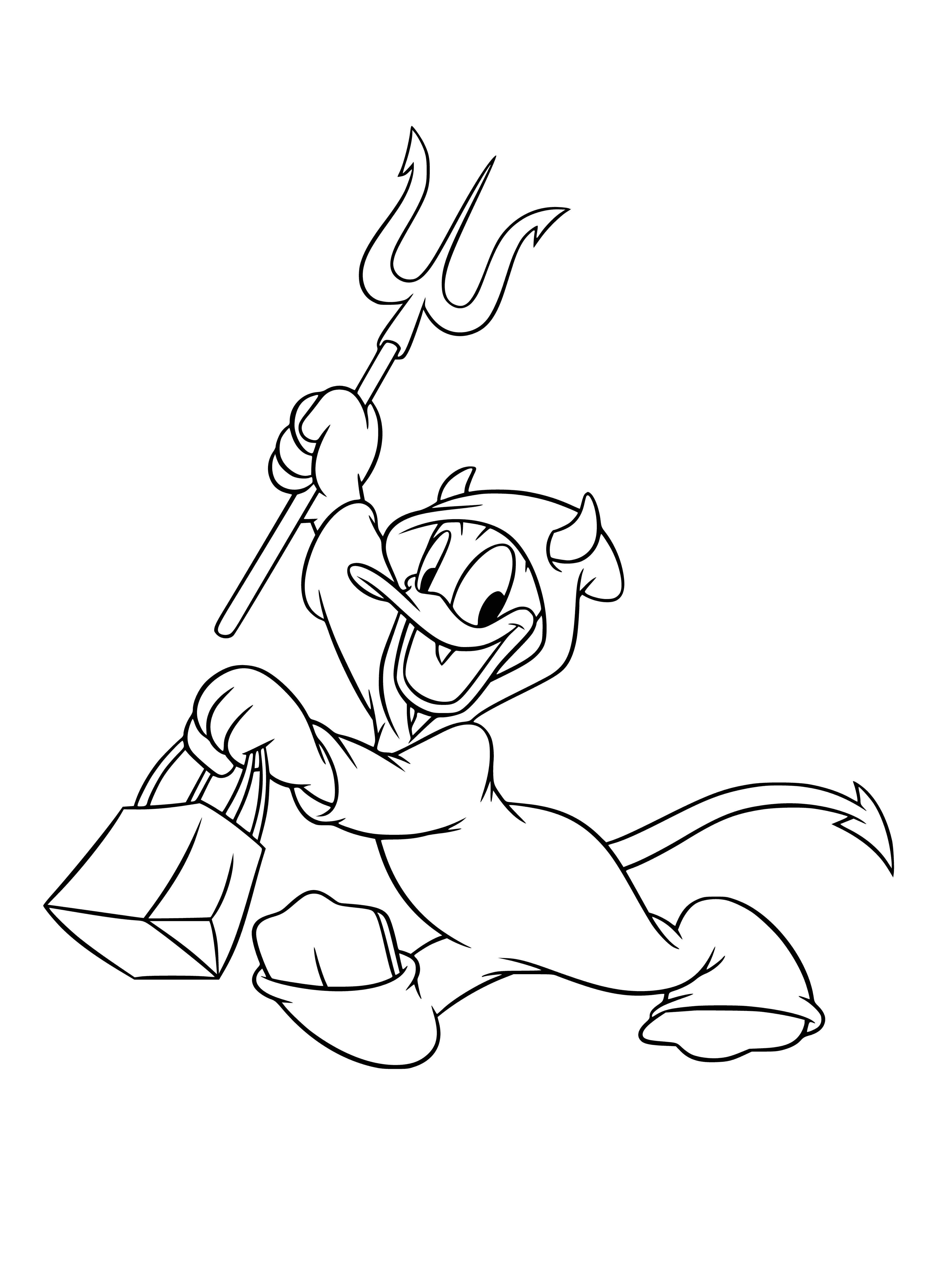 coloring page: Donald Duck is a pirate ready to trick-or-treat and collect treats from all the houses. Happy Halloween! #halloween #donaldduck