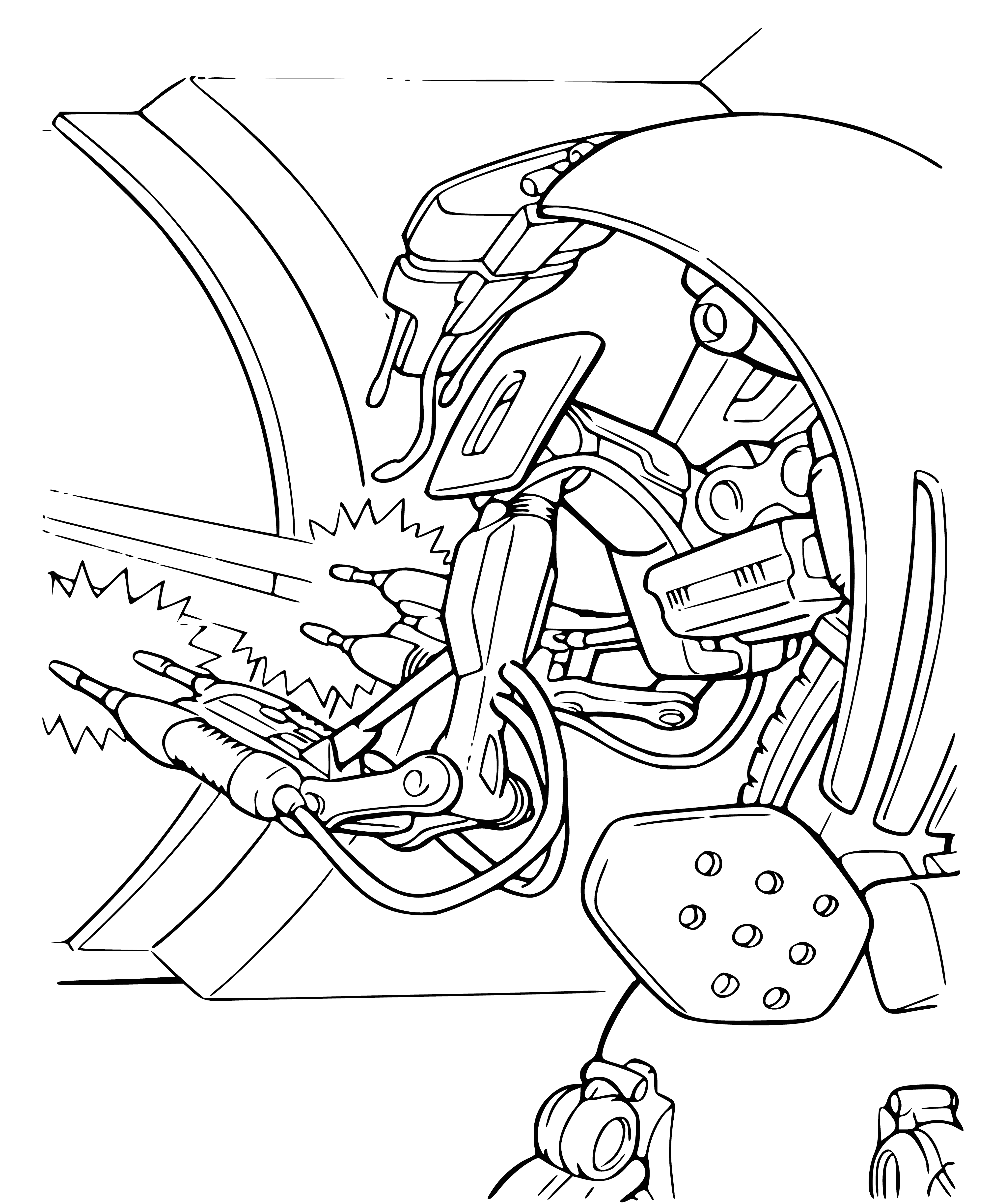 coloring page: Naboo starfighter battles android destroyer trying to break Naboo shield in Star Wars: Episode I - The Phantom Menace.