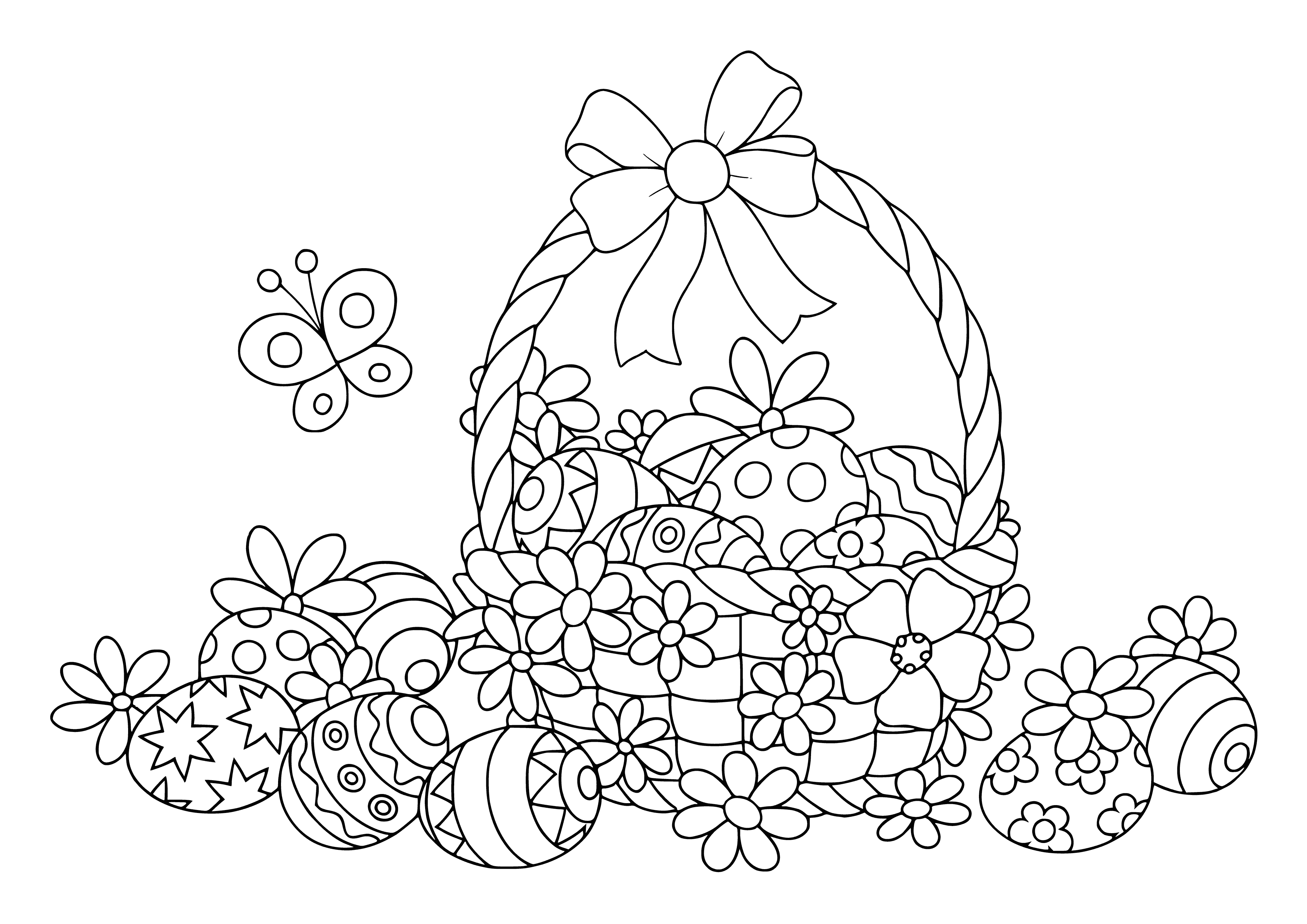 coloring page: With every egg having its own unique personality, they make a great addition to any Easter basket. 

Fun Easter eggs come in all colors, giving each its own unique personality. Perfect for any Easter basket! #EasterEggs
