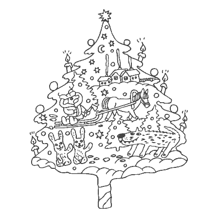 Coloring Christmas trees coloring pages