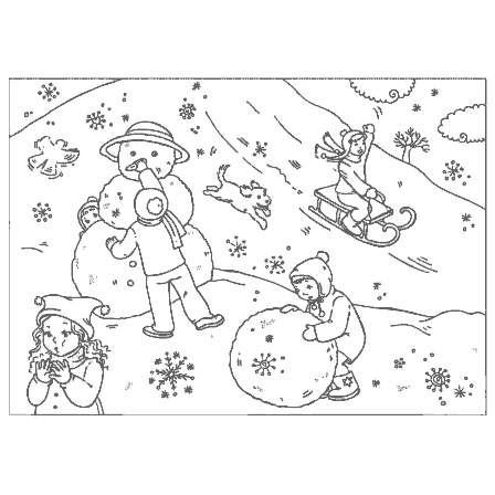 Coloring Winter coloring pages