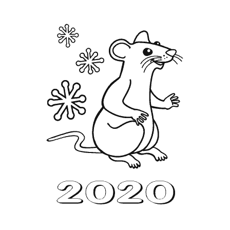 Coloring Ratte - Symbol des Jahres