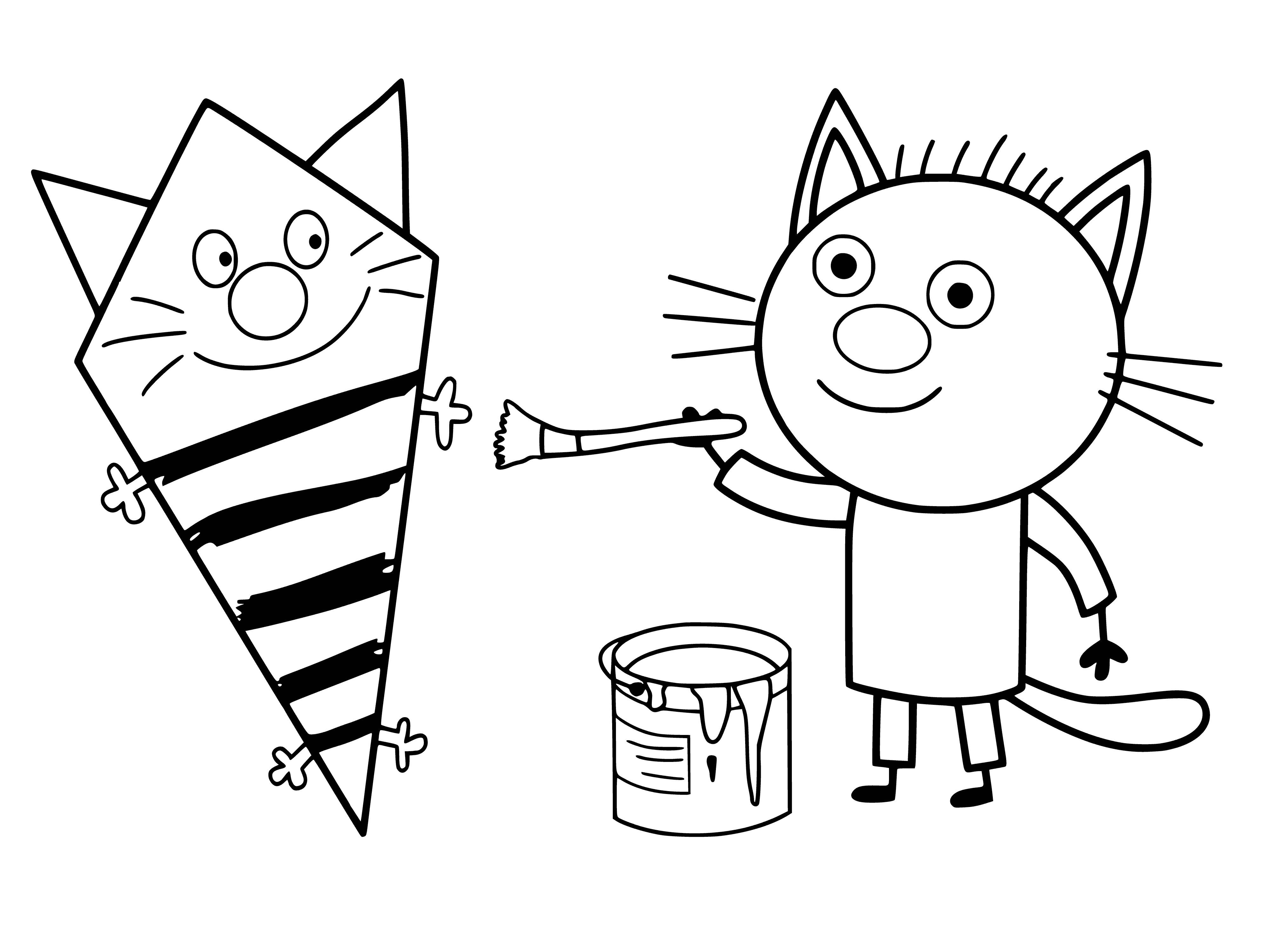 Распечатки для детей три кота