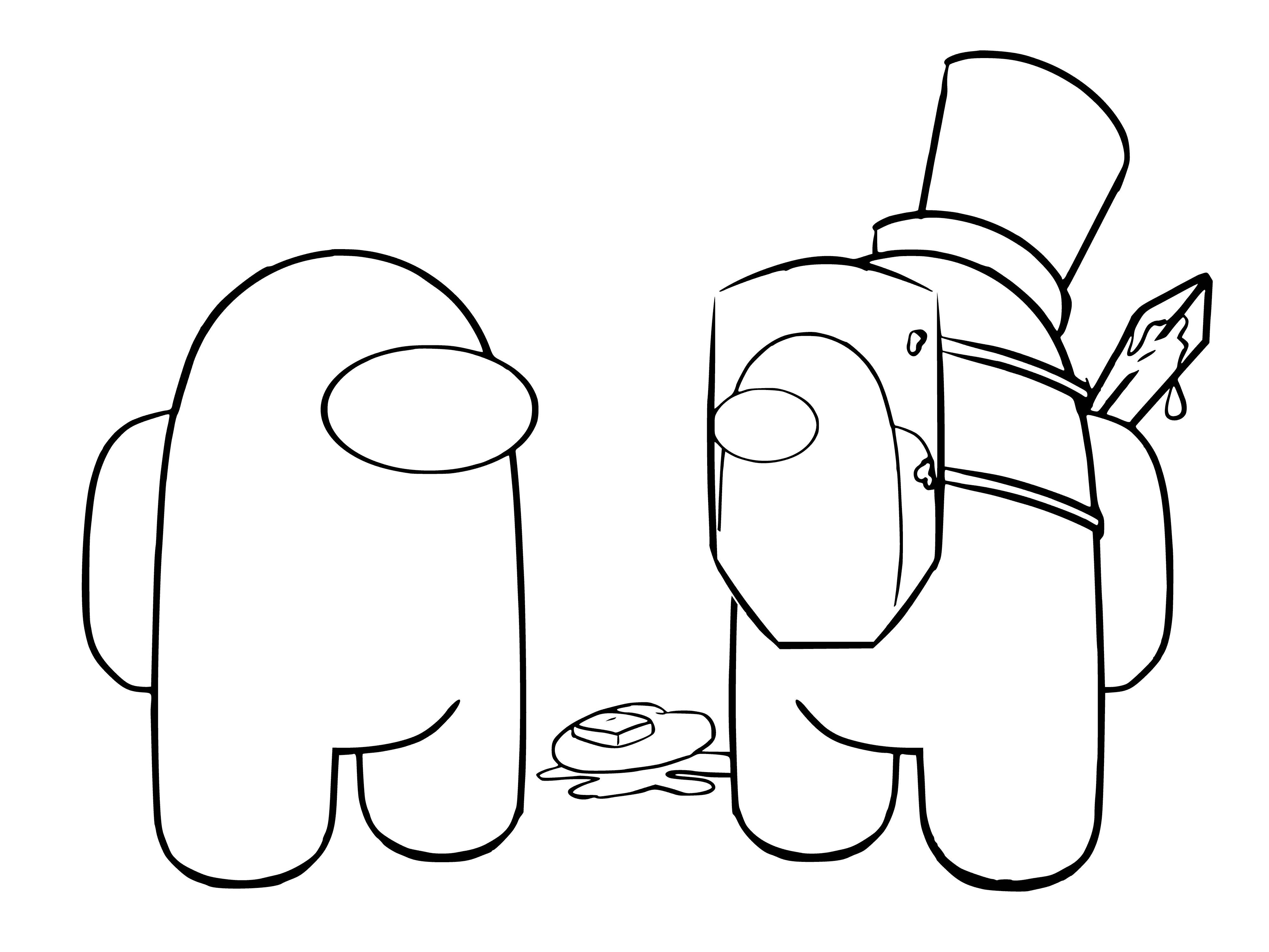 coloring page: 3 spacecrafts in space at night; 1 large, 2 small. Creatures in cockpits have 2/1 eyes, respectively.