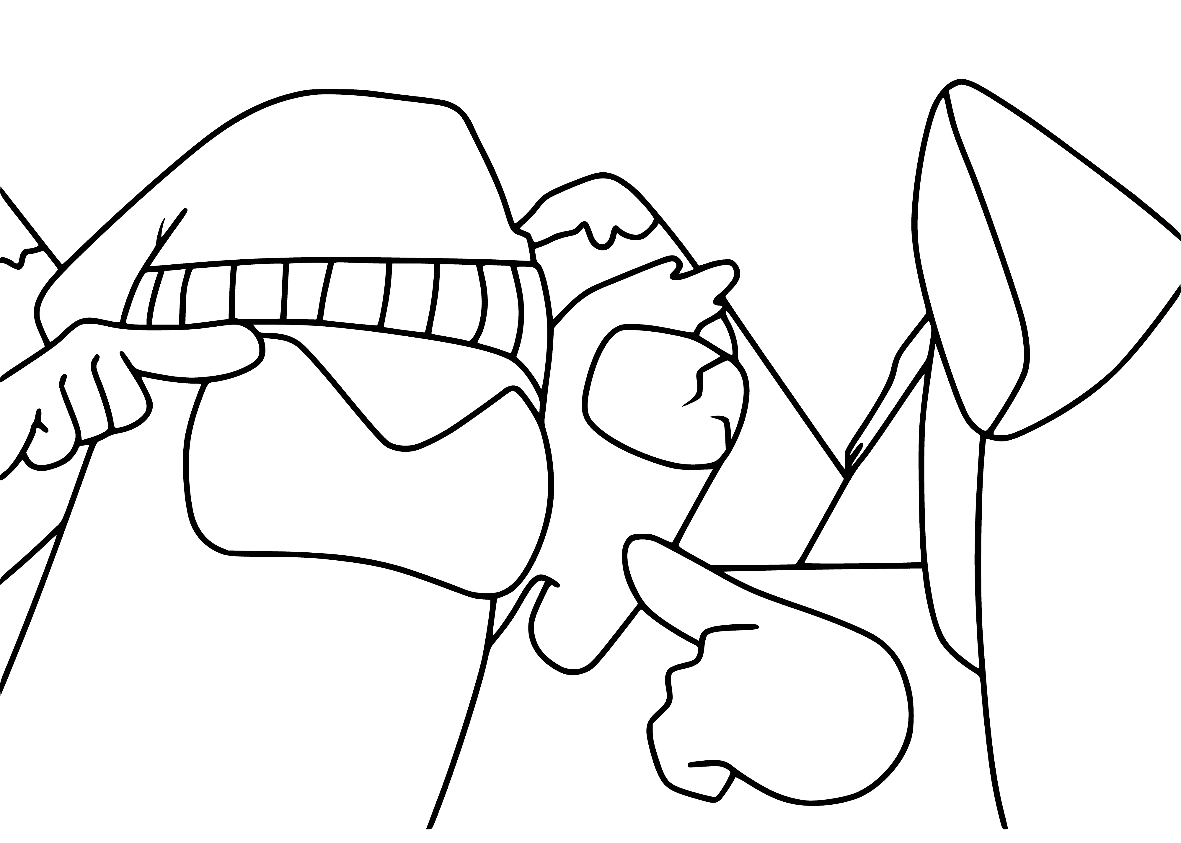 coloring page: Crowd in space suits, holding hands, looking up in awe.