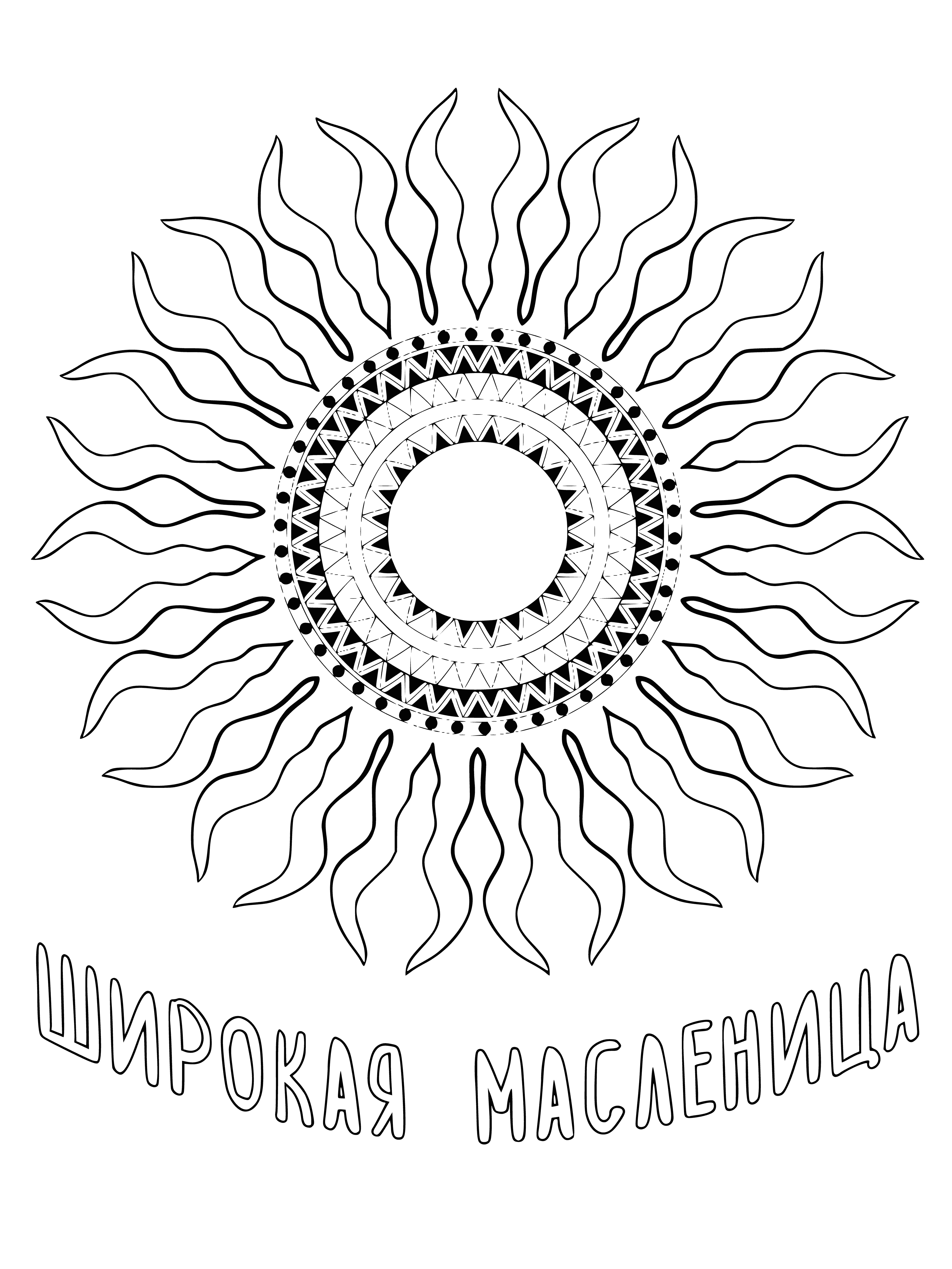 Wide Shrovetide coloring page