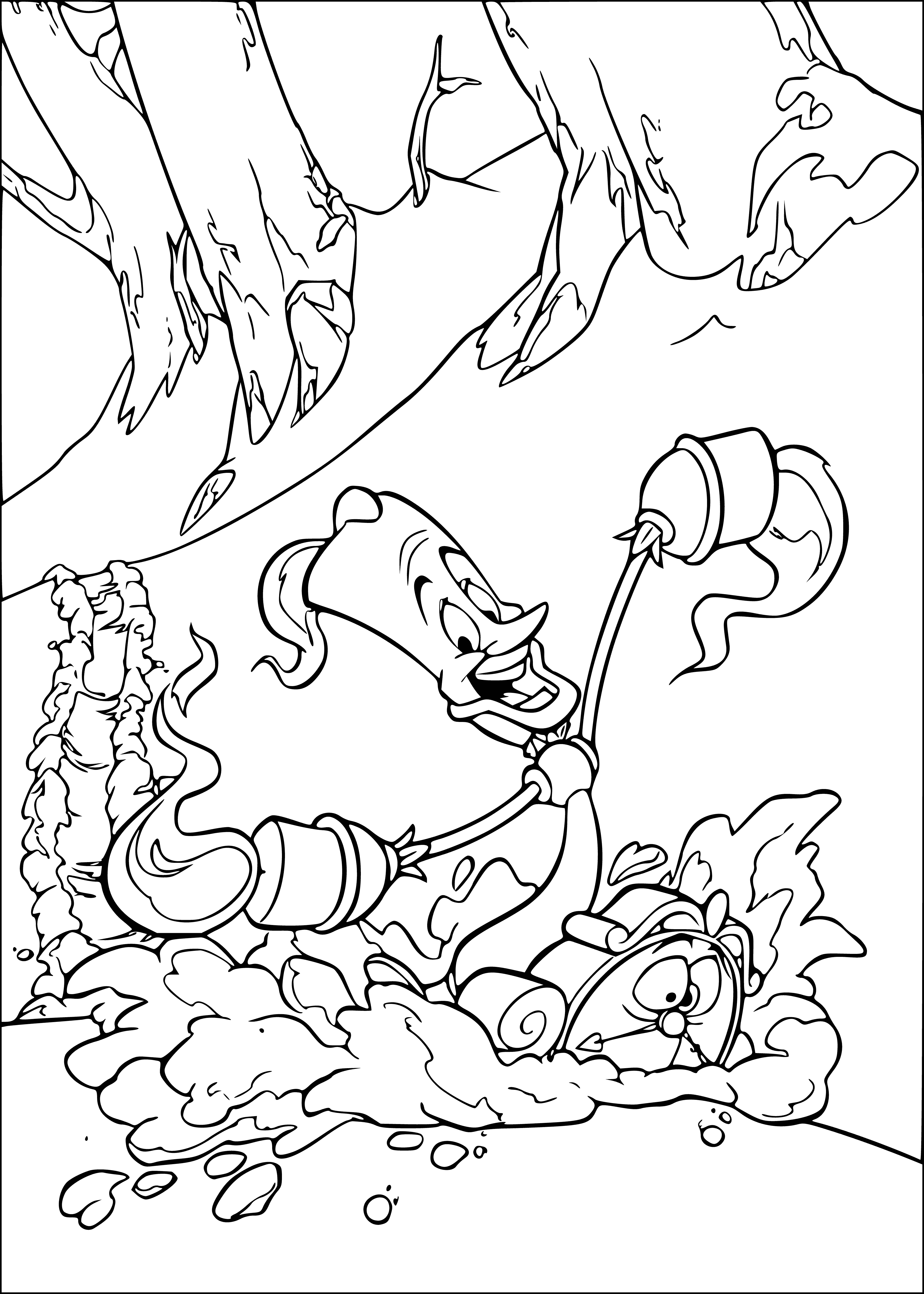 Downhill coloring page