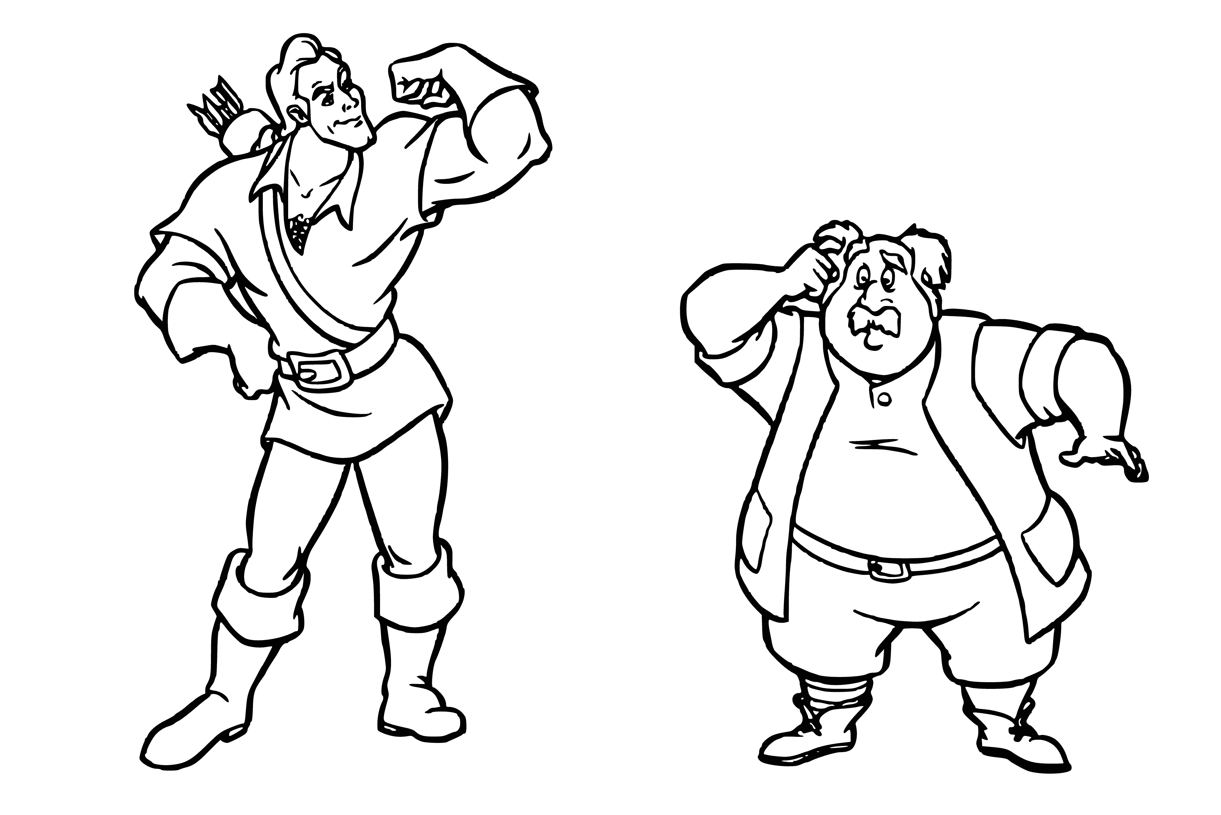 Gaston and Maurice coloring page