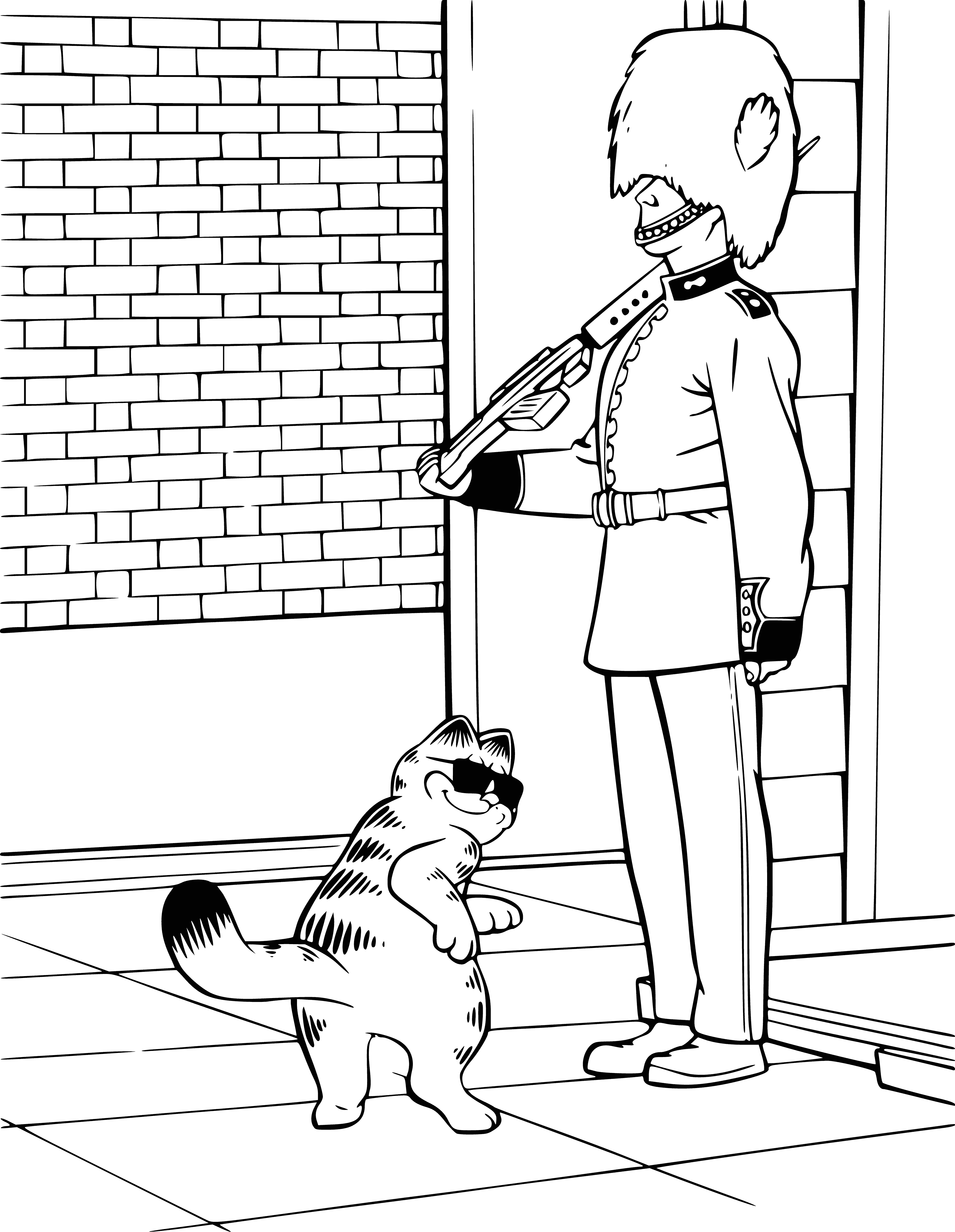 Garfield in London coloring page