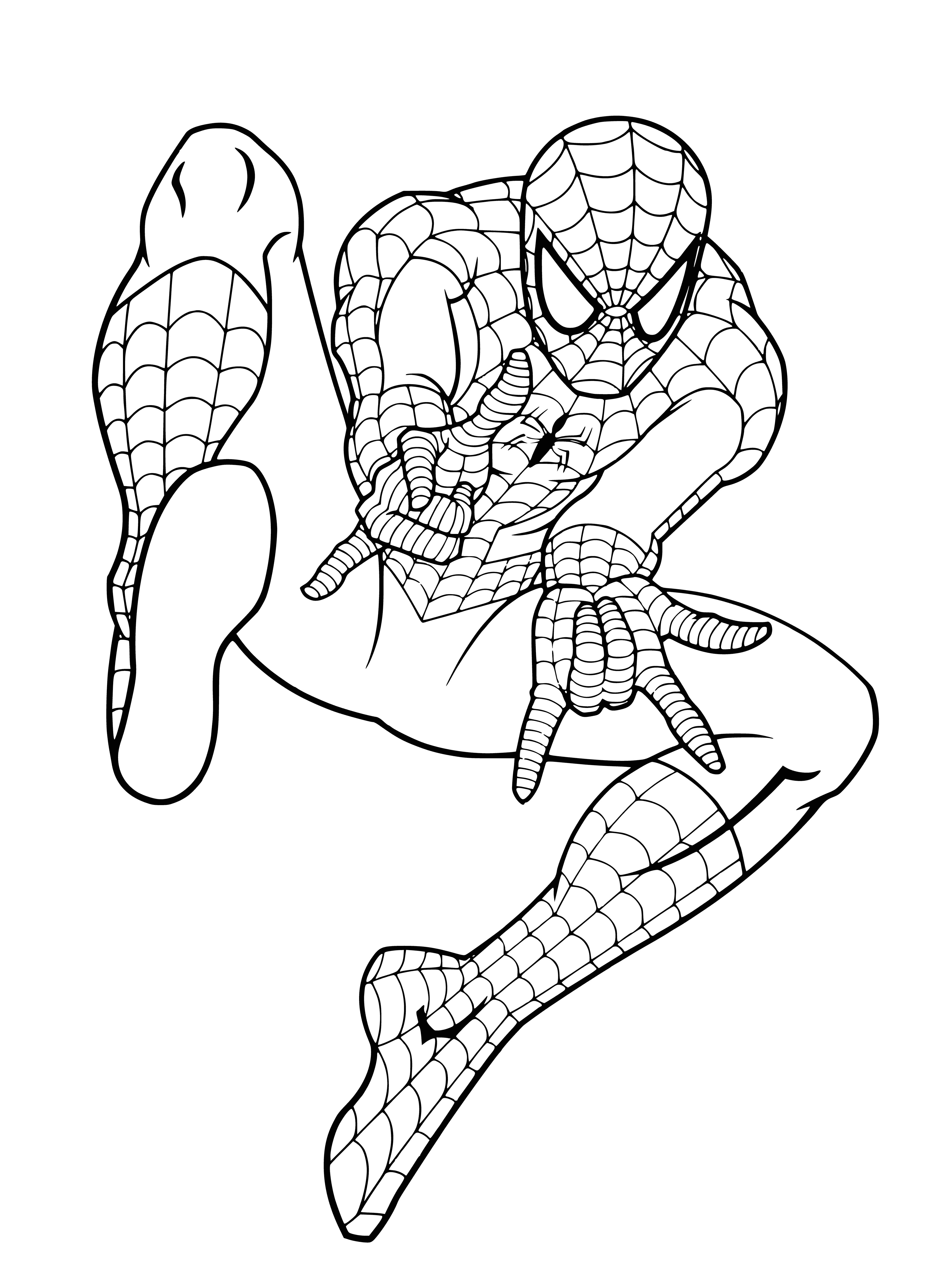 coloring page: Spidey is a Marvel Comics superhero who has become one of the most successful and popular characters ever. #spiderman