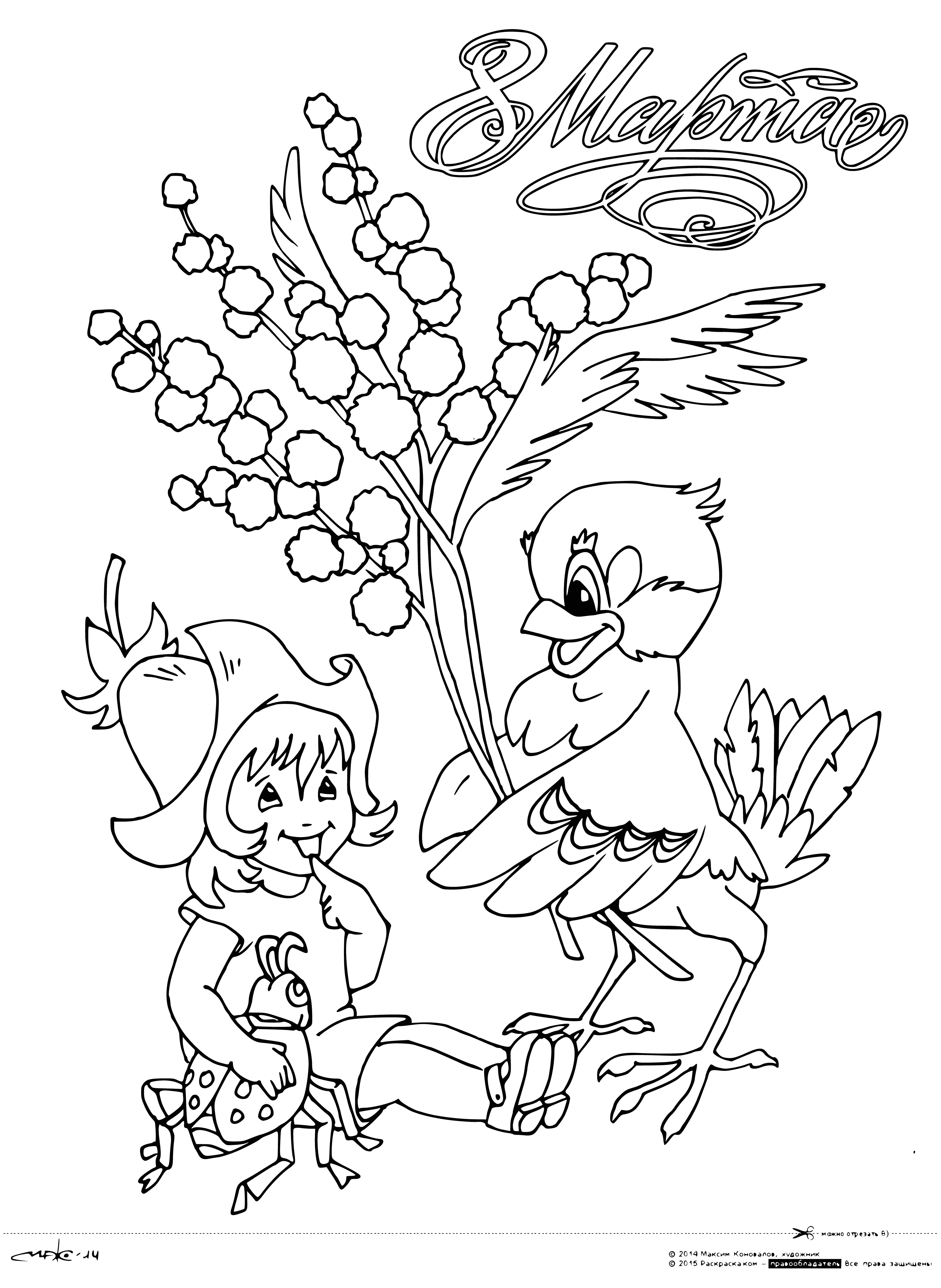 March 8! coloring page