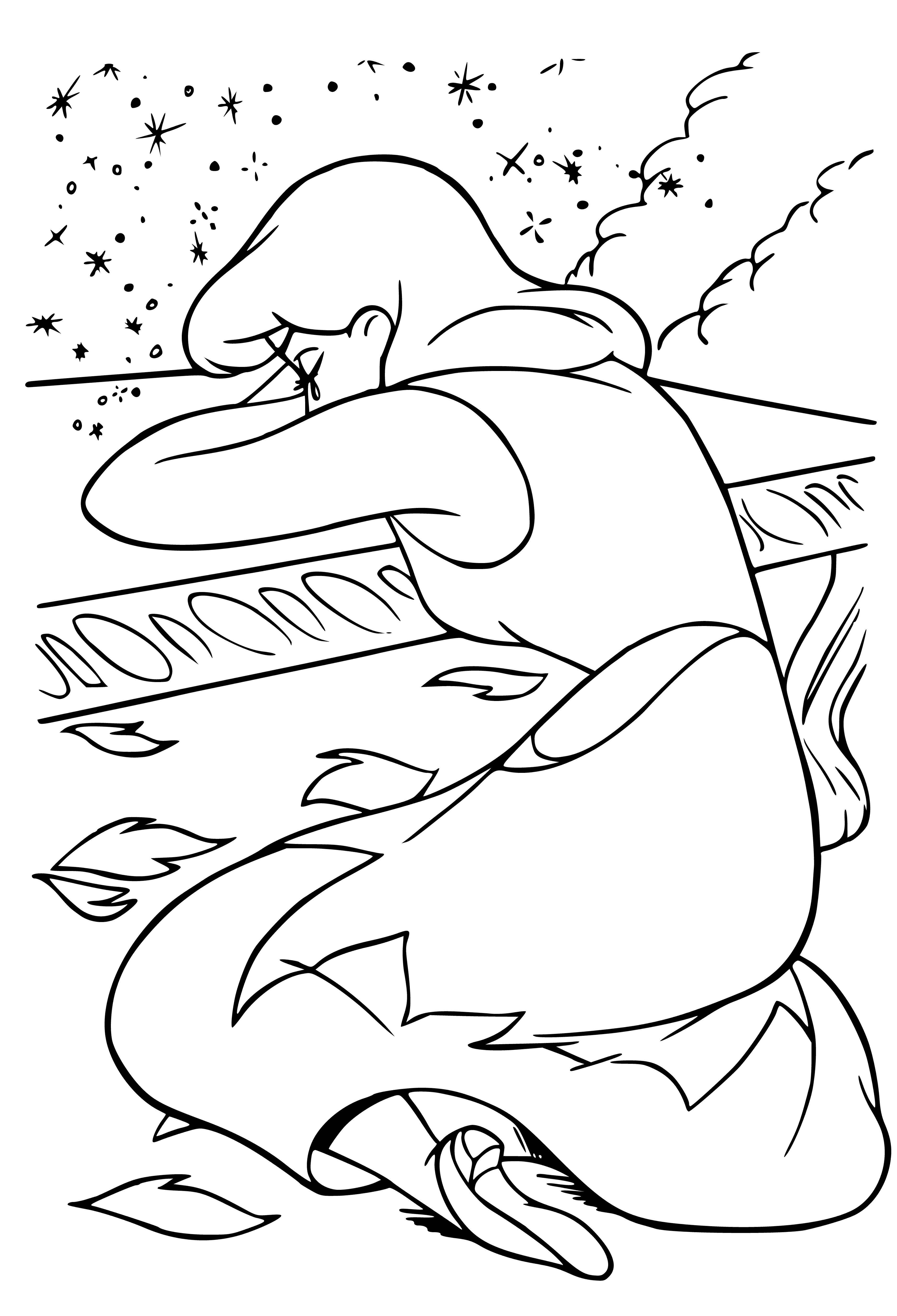 coloring page: Cinderella is sitting sadly, head in hands, tears streaming down her face.