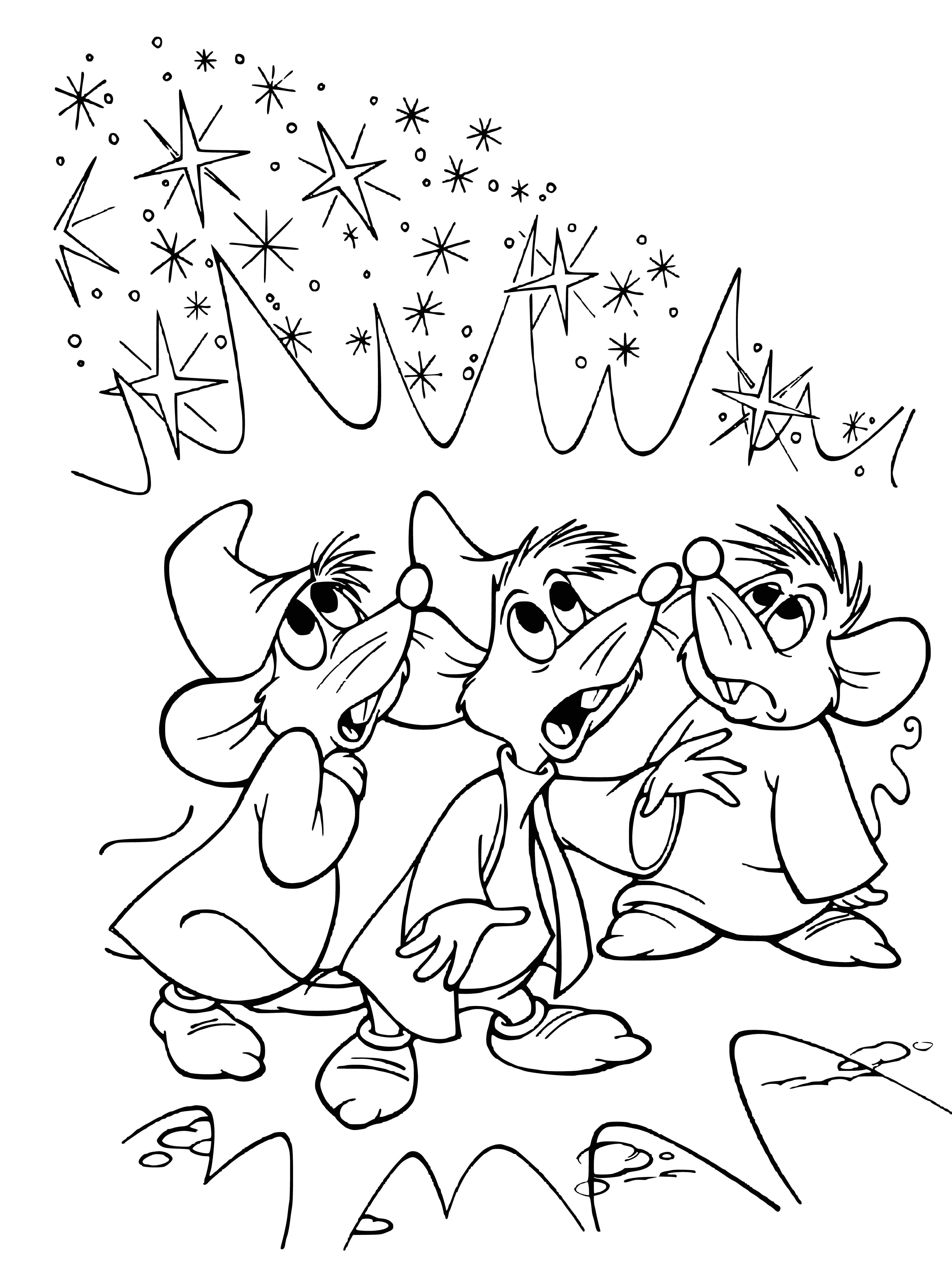 Little mice ... coloring page