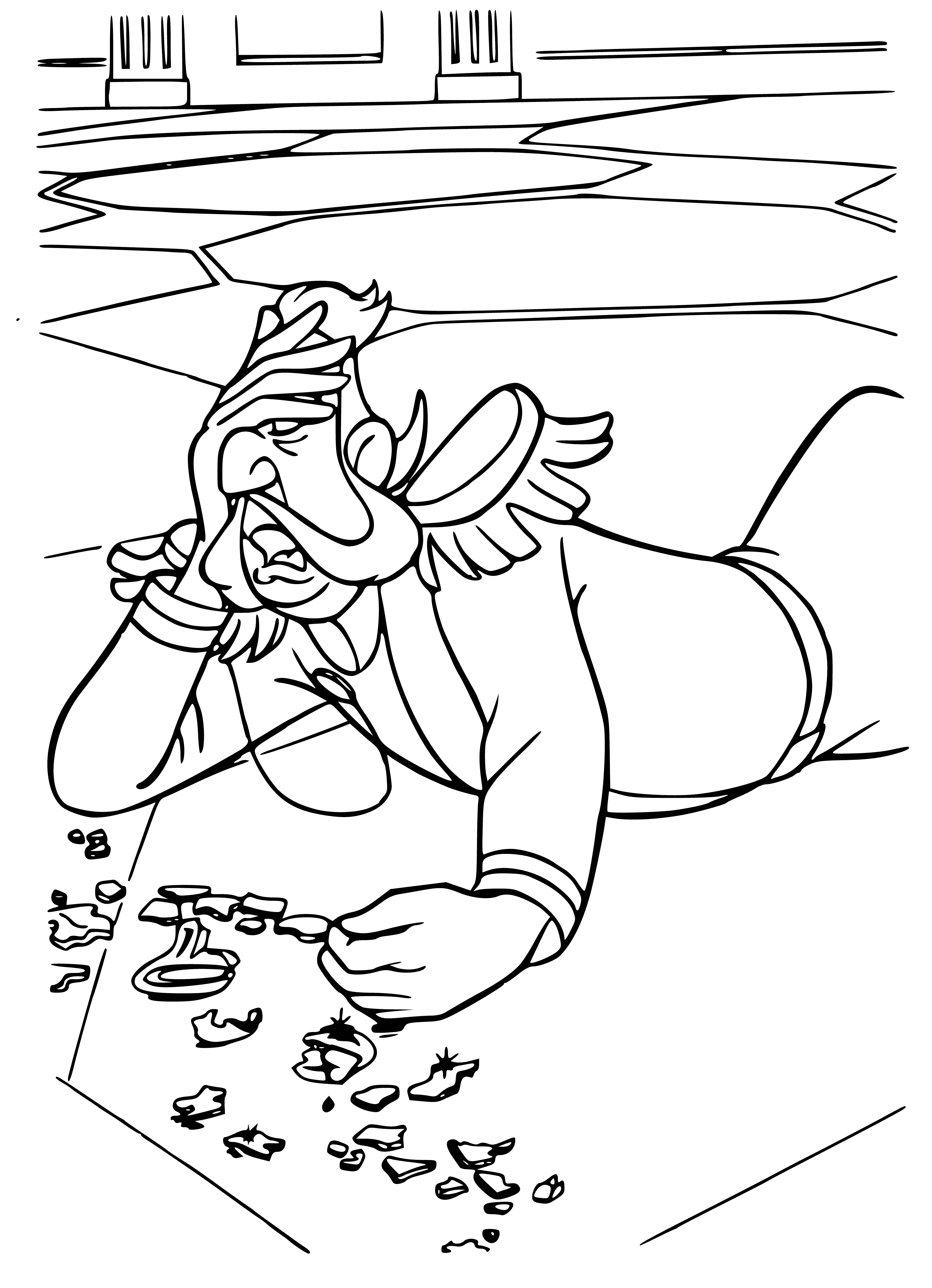 The slipper crashed coloring page