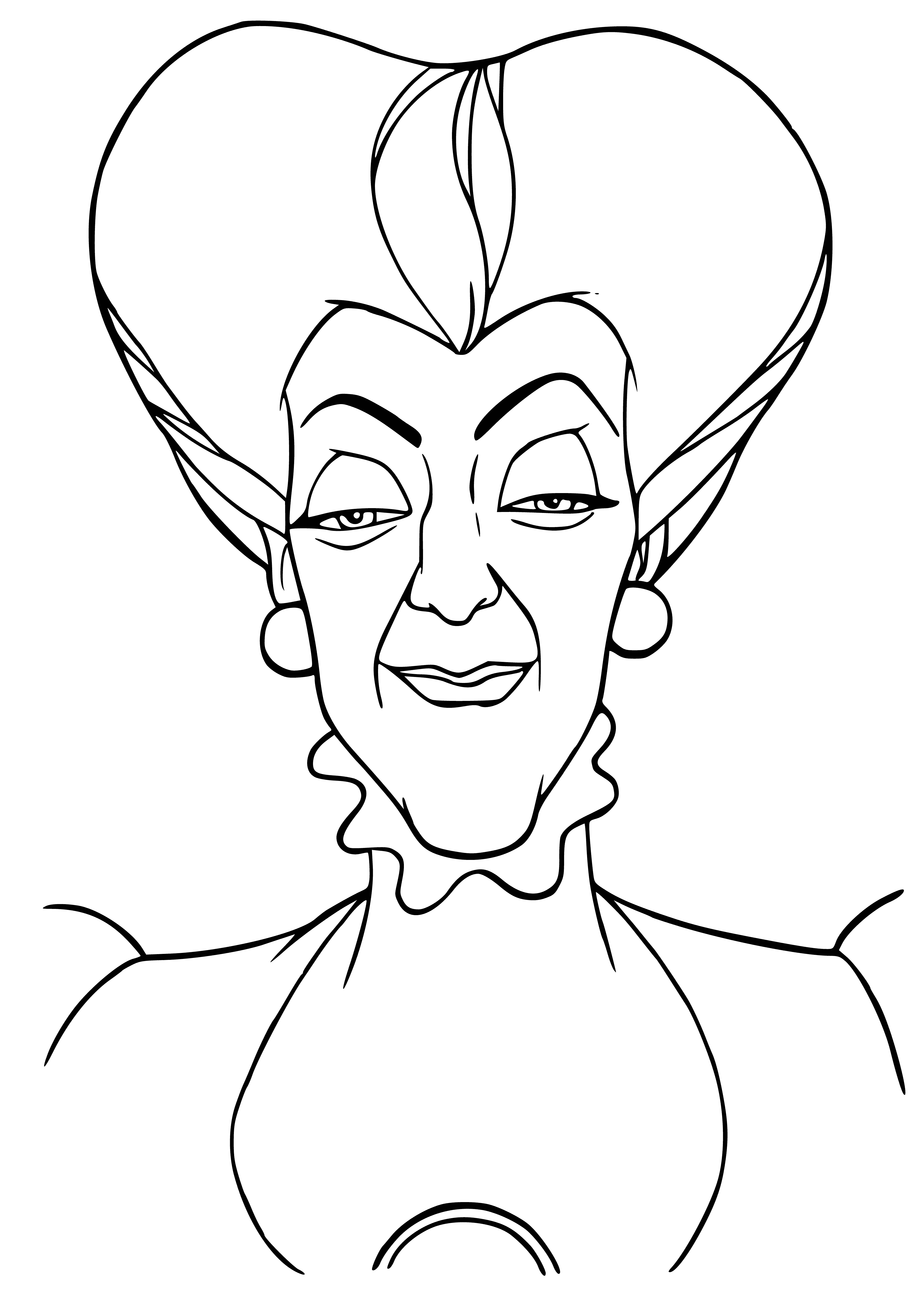 Stepmother is happy coloring page
