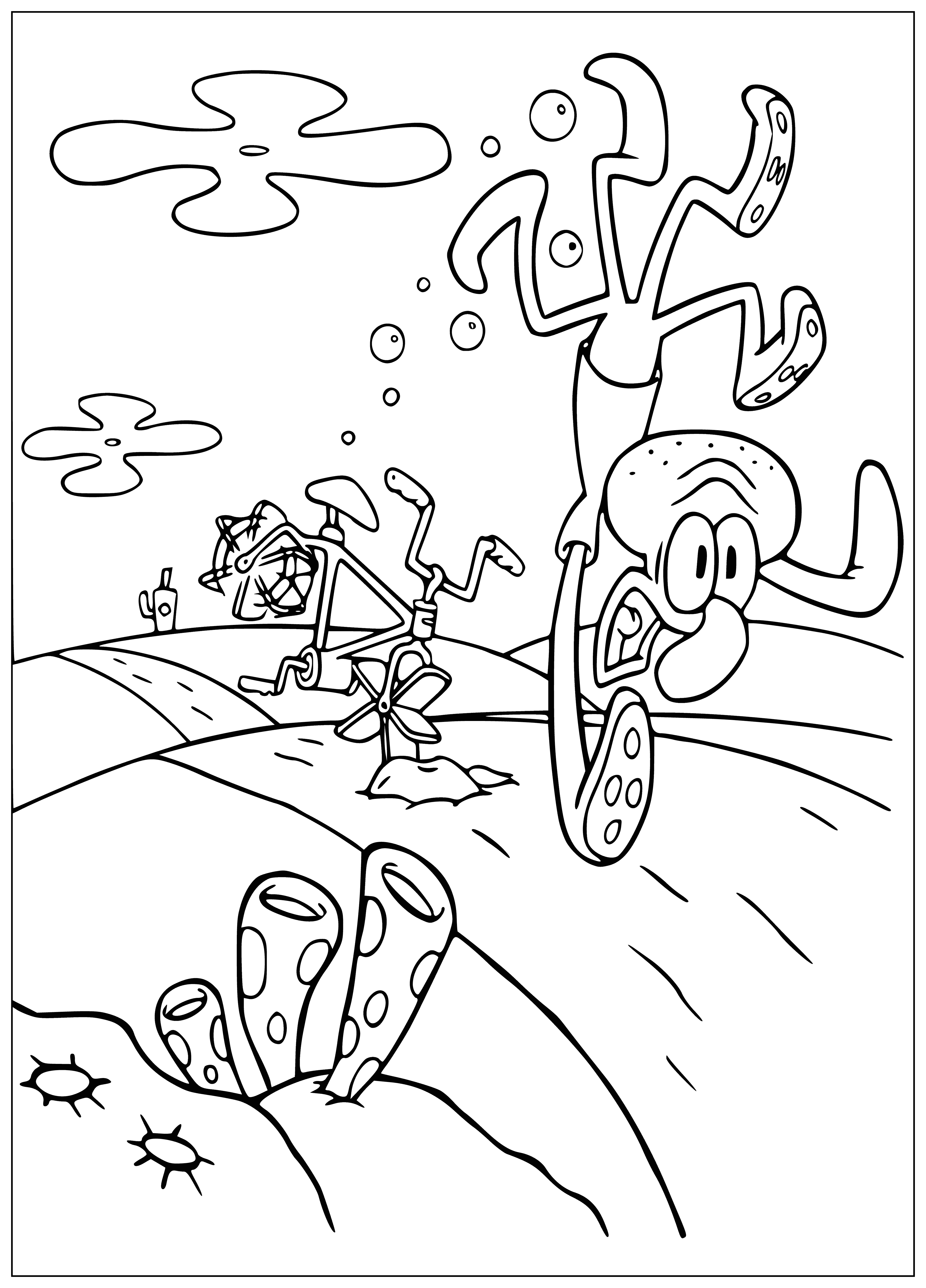 Falling off the bike coloring page