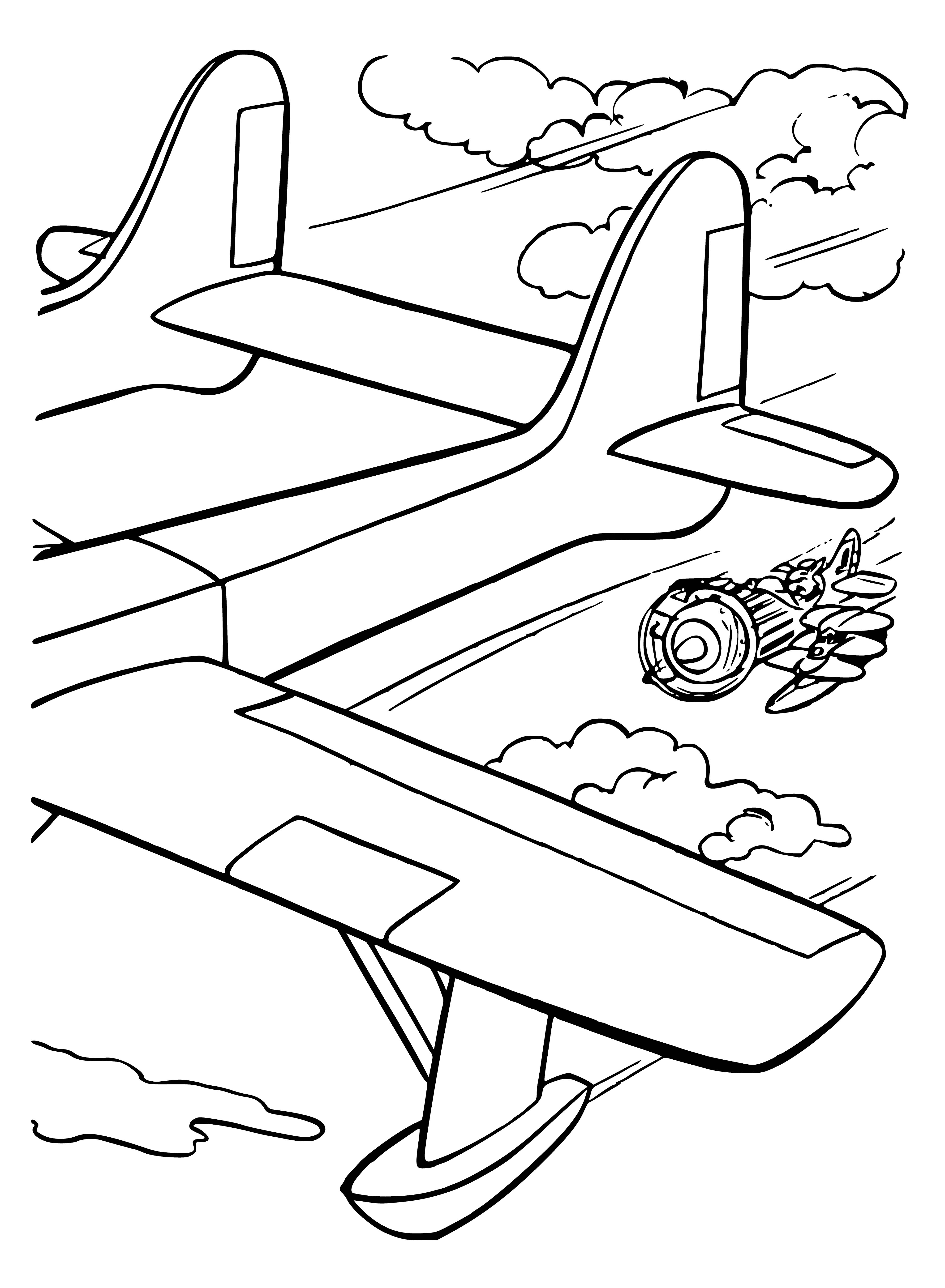Pirate chase coloring page