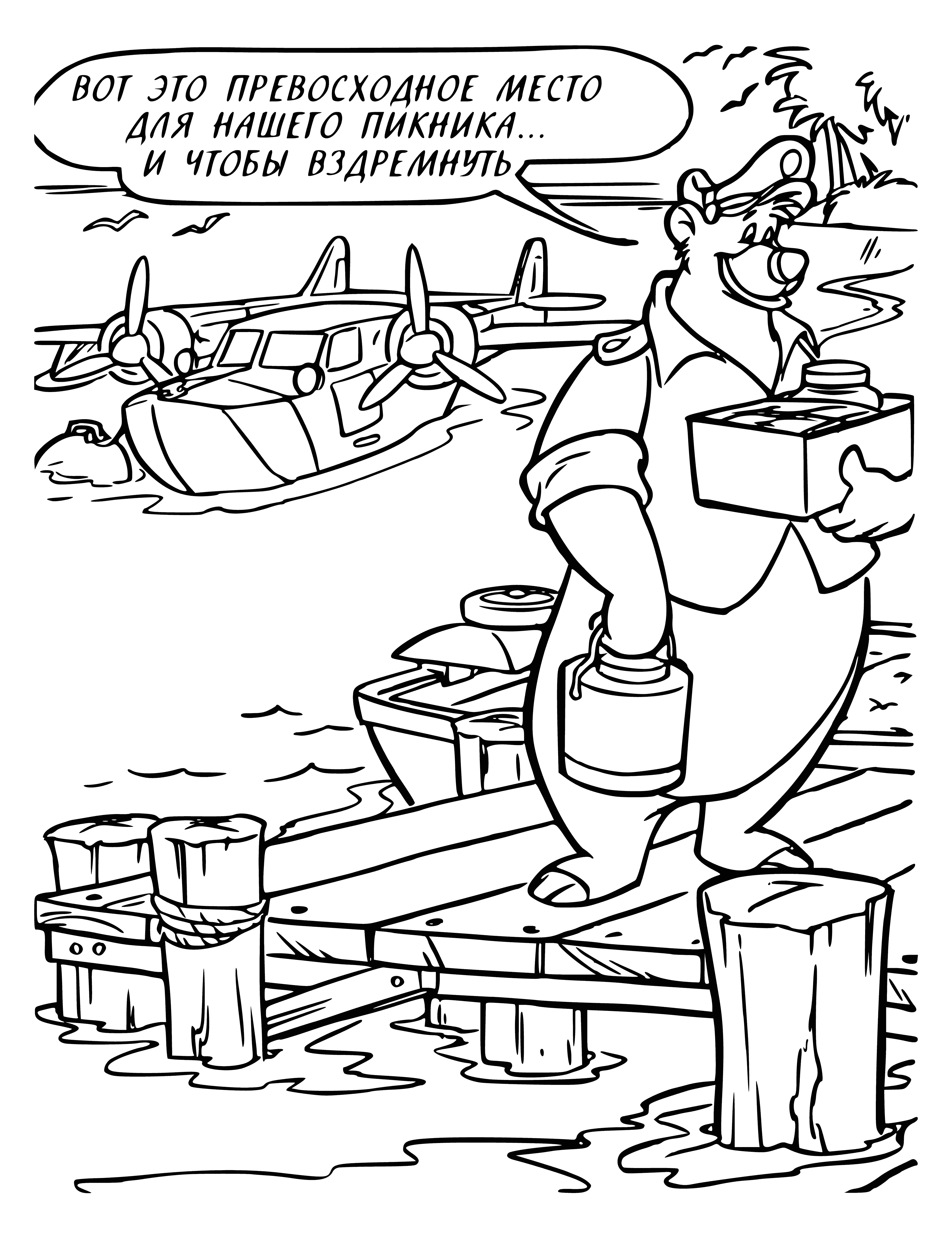Nice picnic spot coloring page