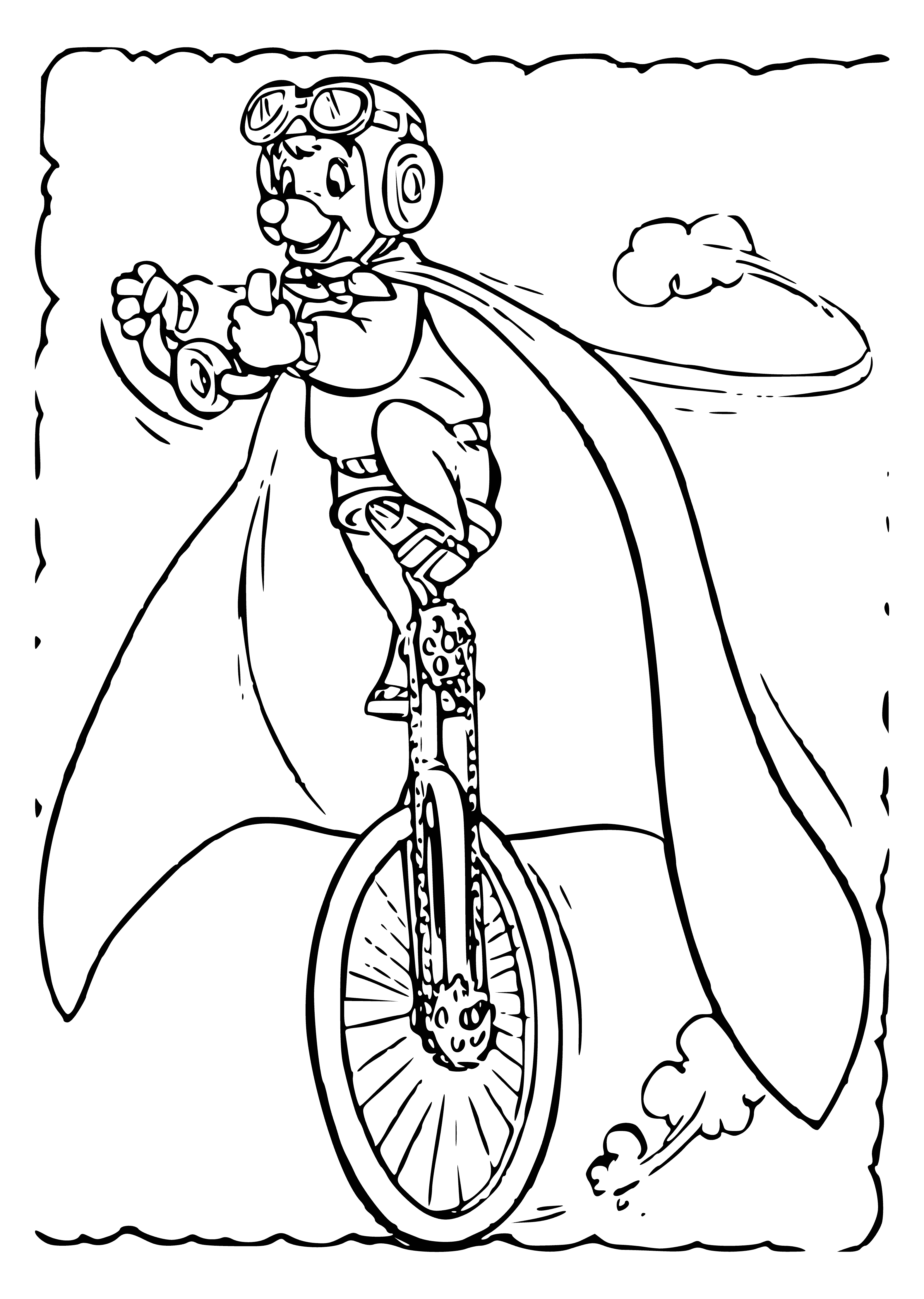 coloring page: Boy Keith catches big fish at windmill and is beaming with pride.