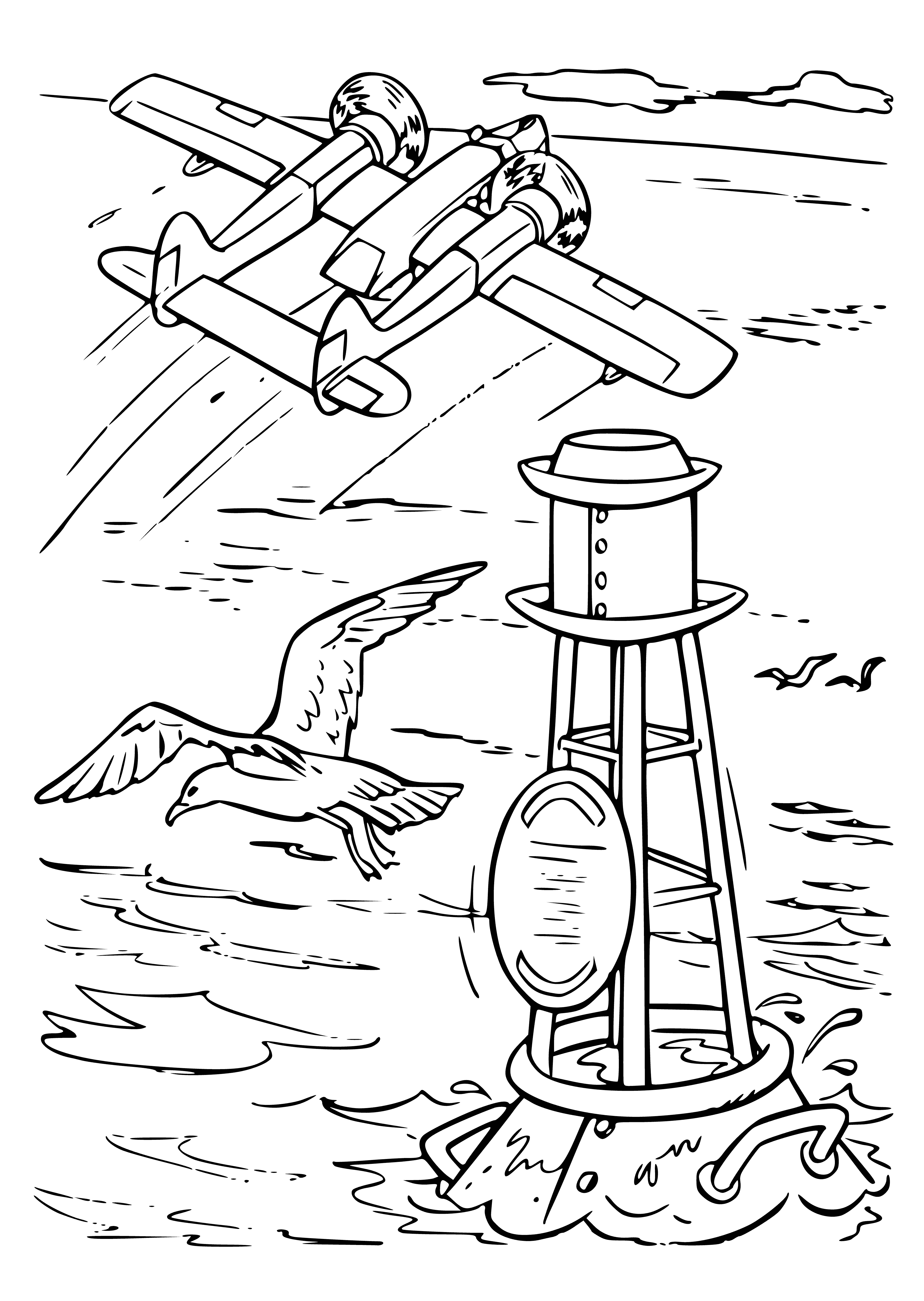 Take off coloring page