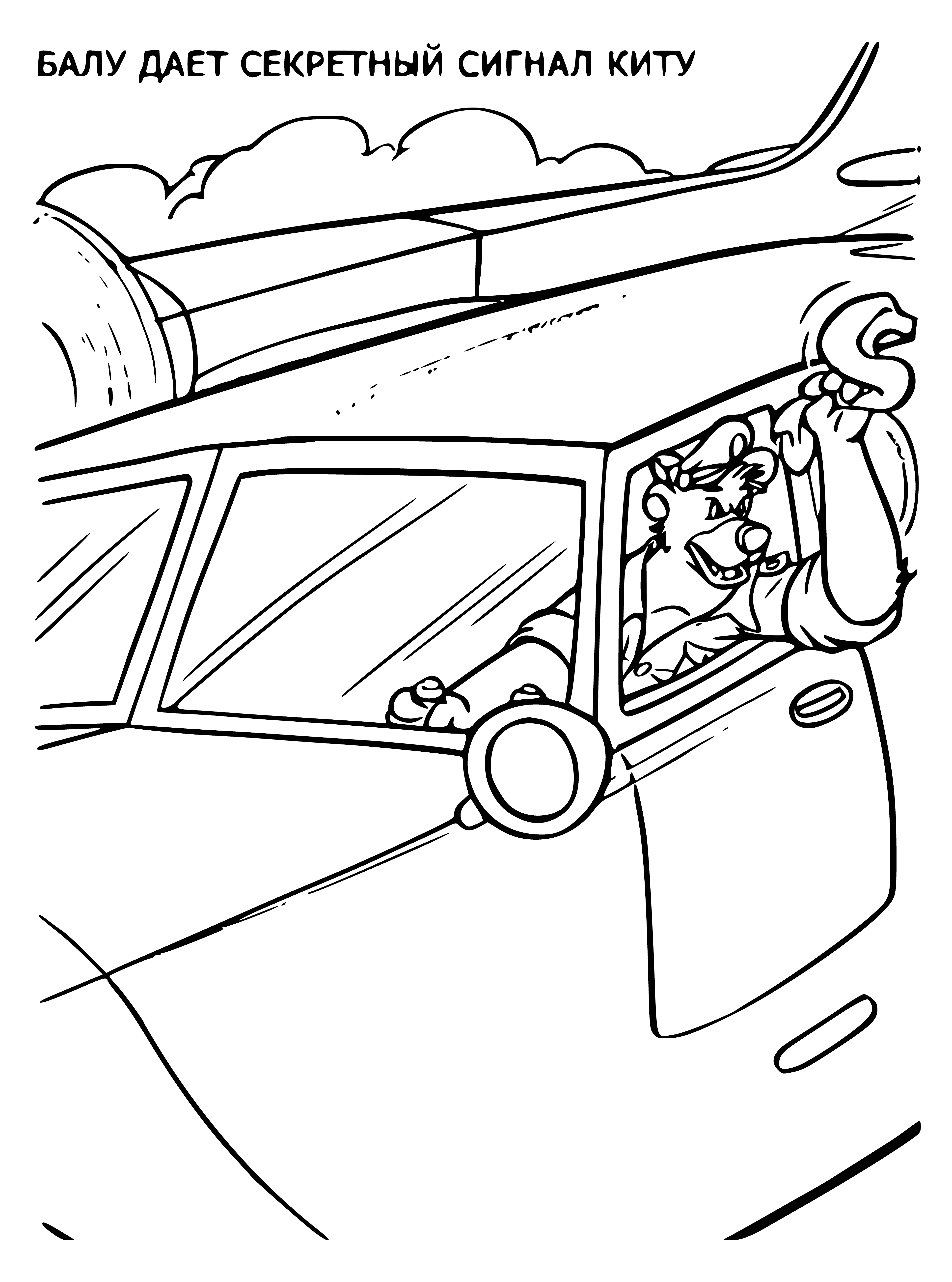 Secret Signal to Kit coloring page