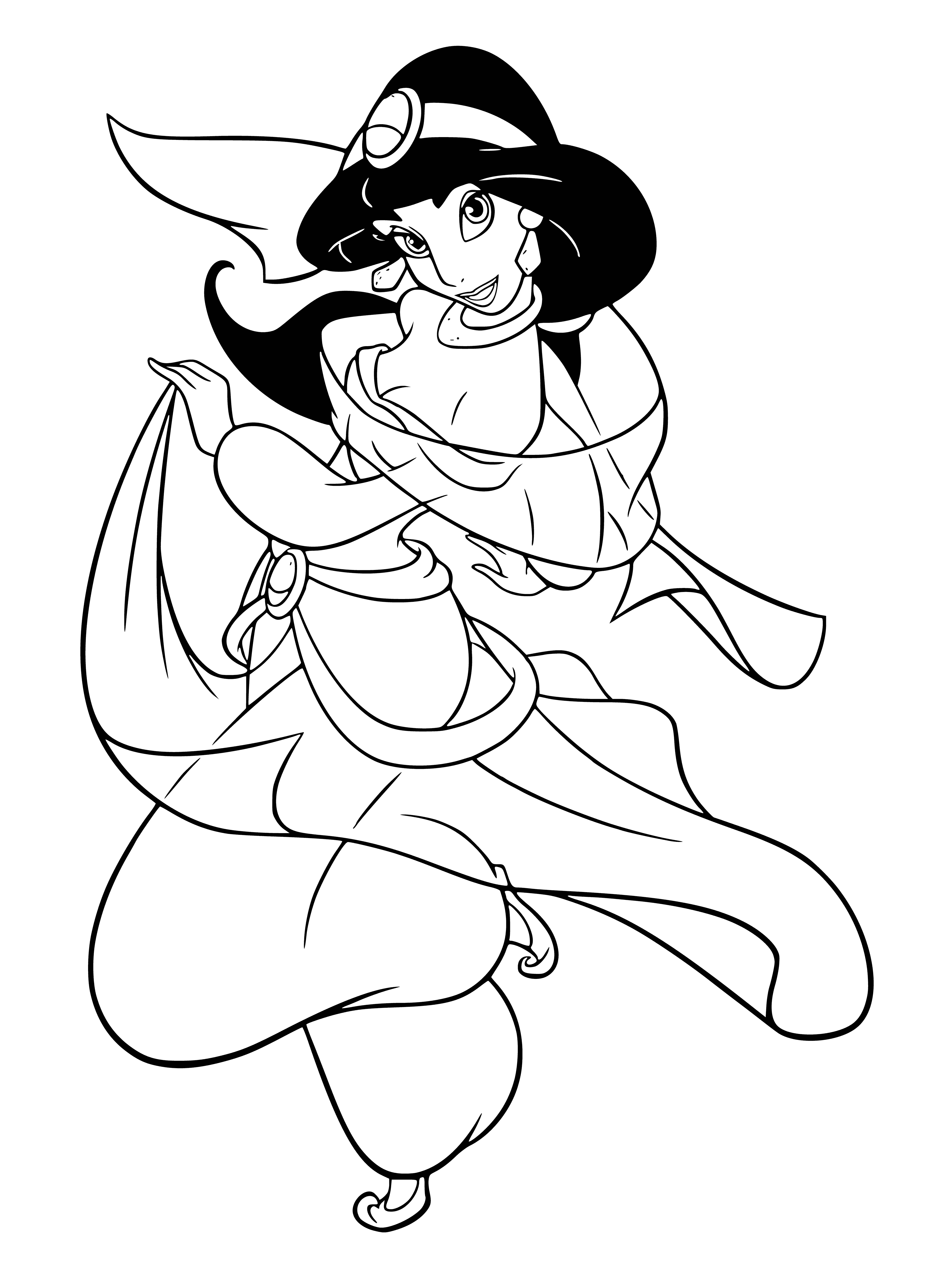 Dance jasmine coloring page