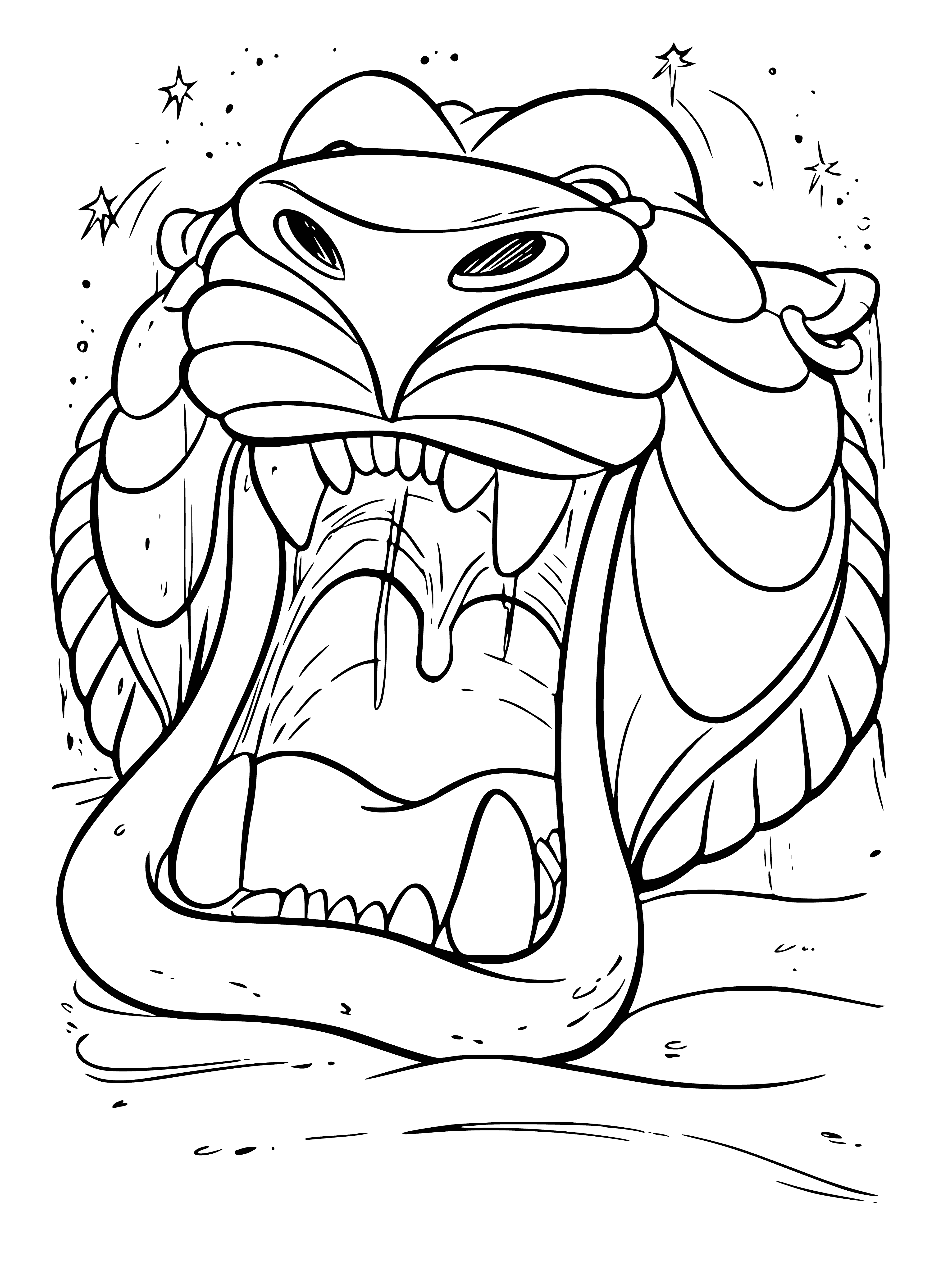 Magic cave coloring page