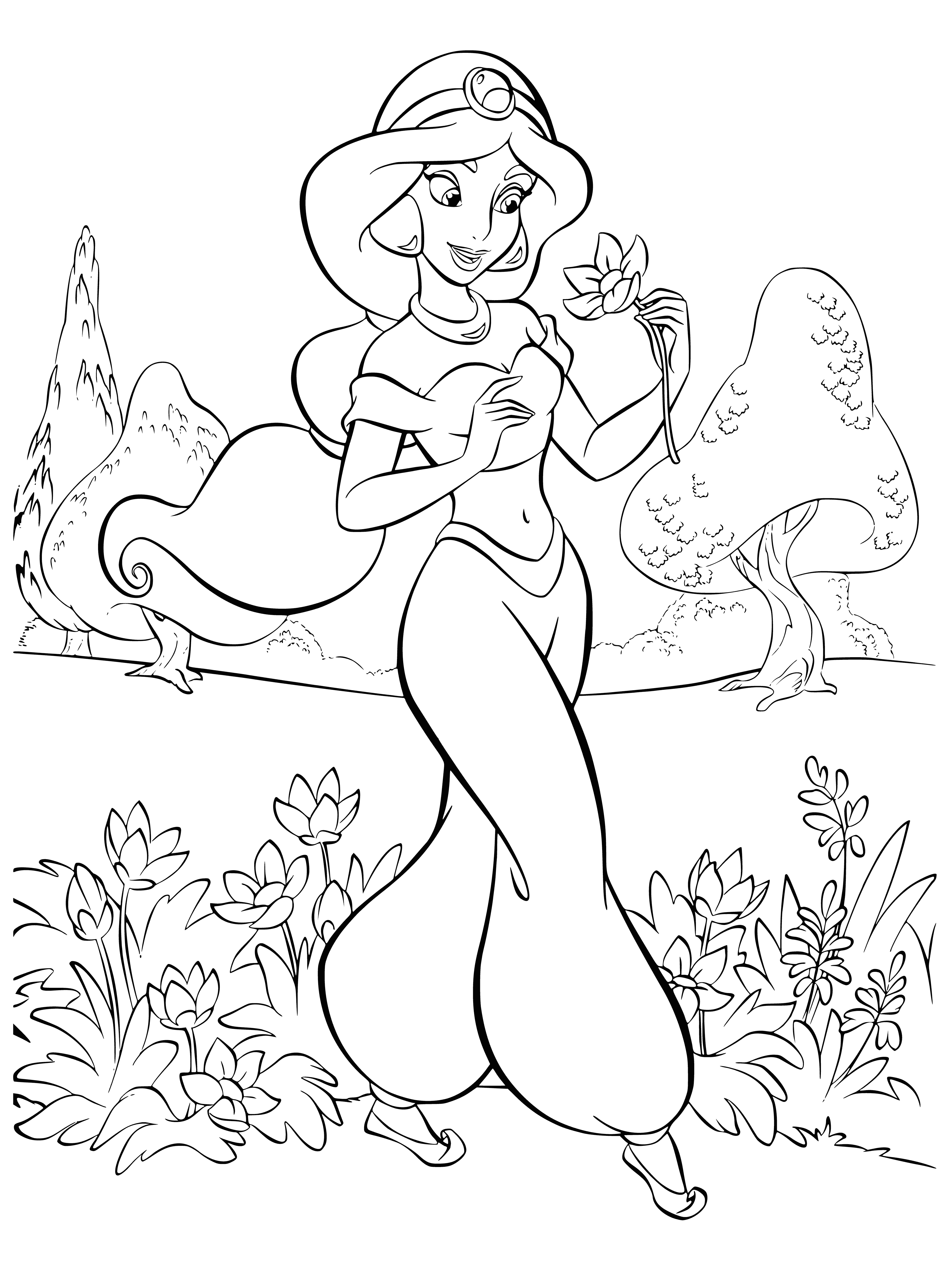 Disney Princess Jasmine coloring page