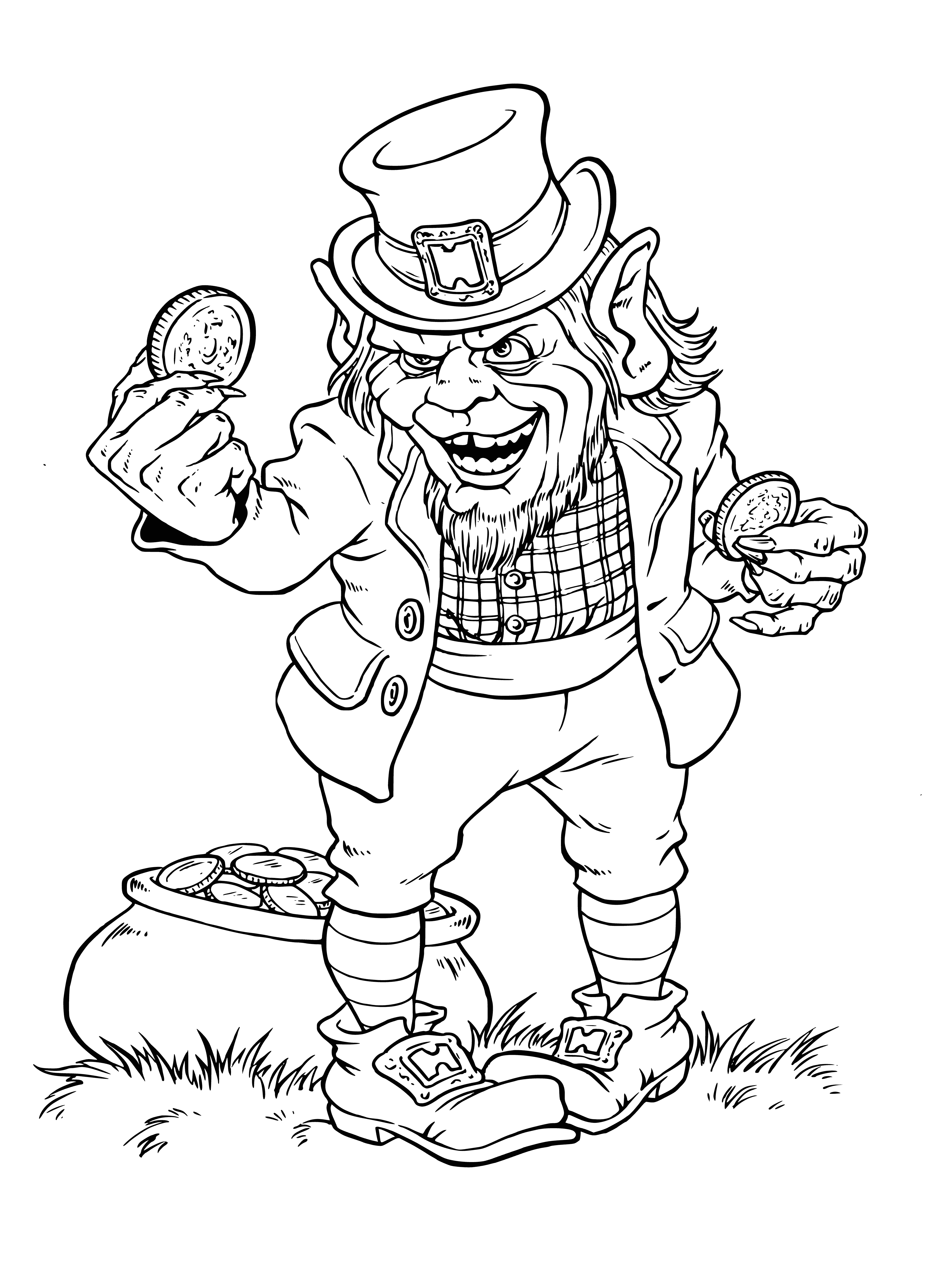 Evil troll coloring page