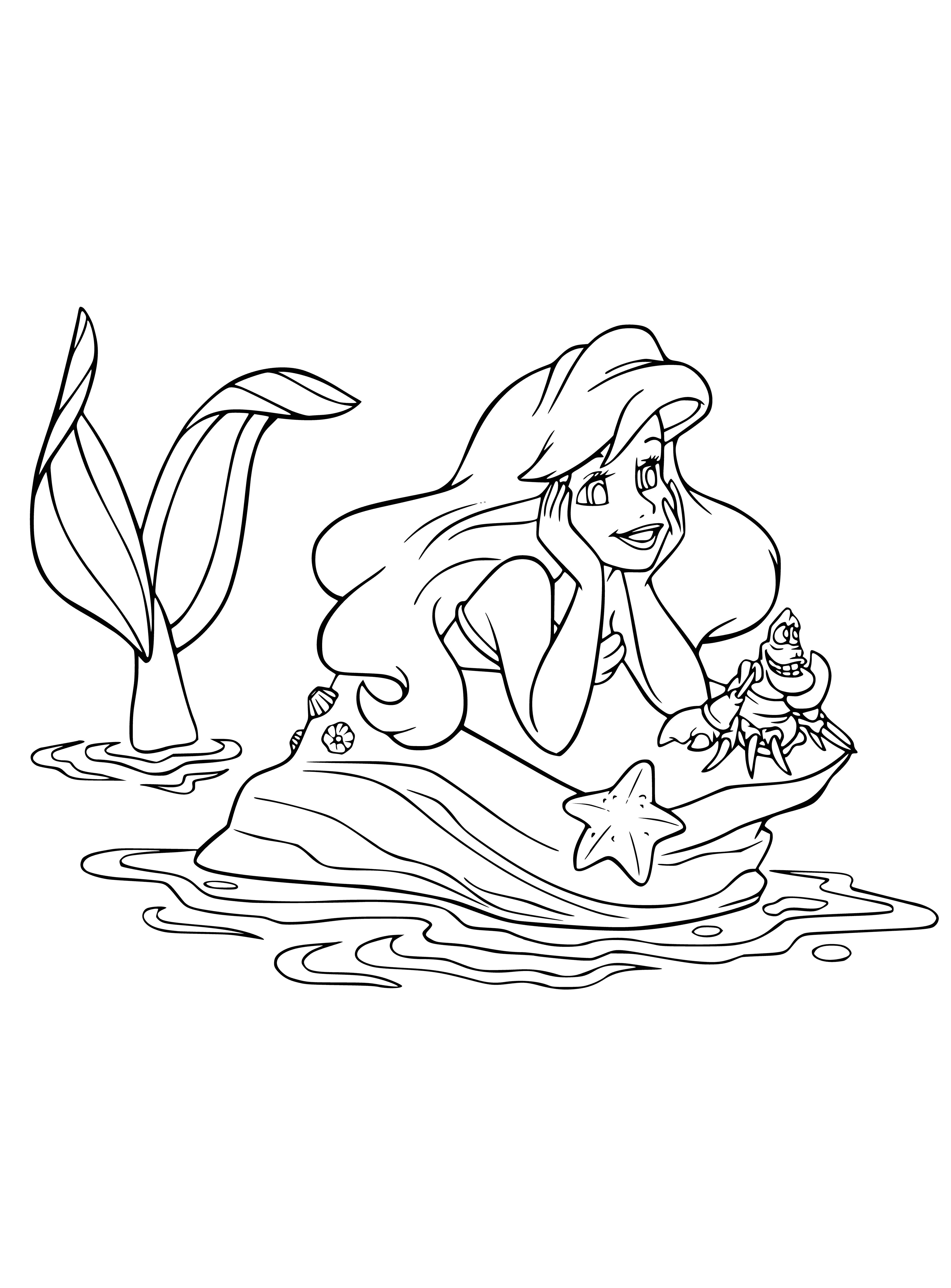 Little Mermaid Dreams coloring page