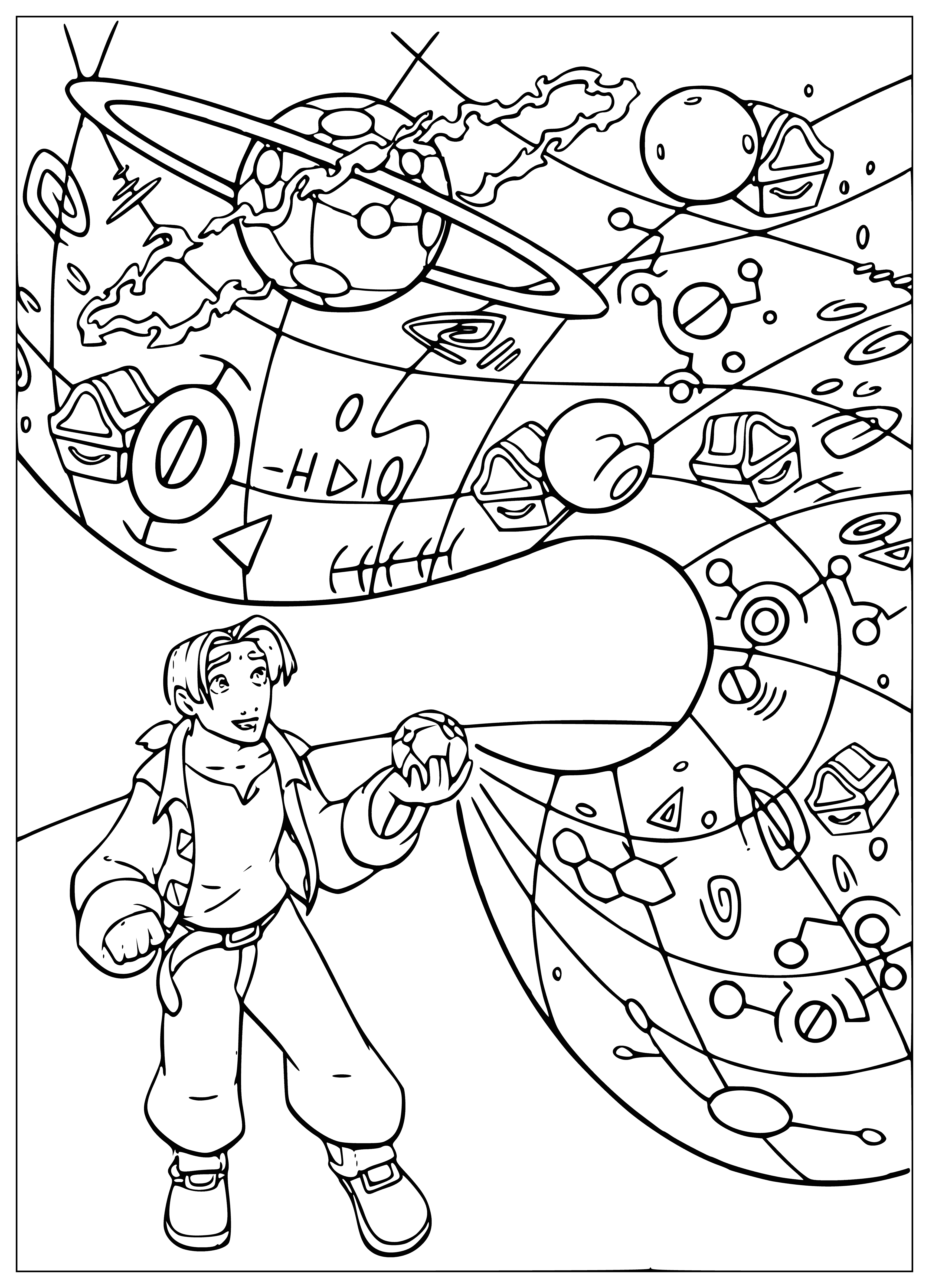 Map in action coloring page