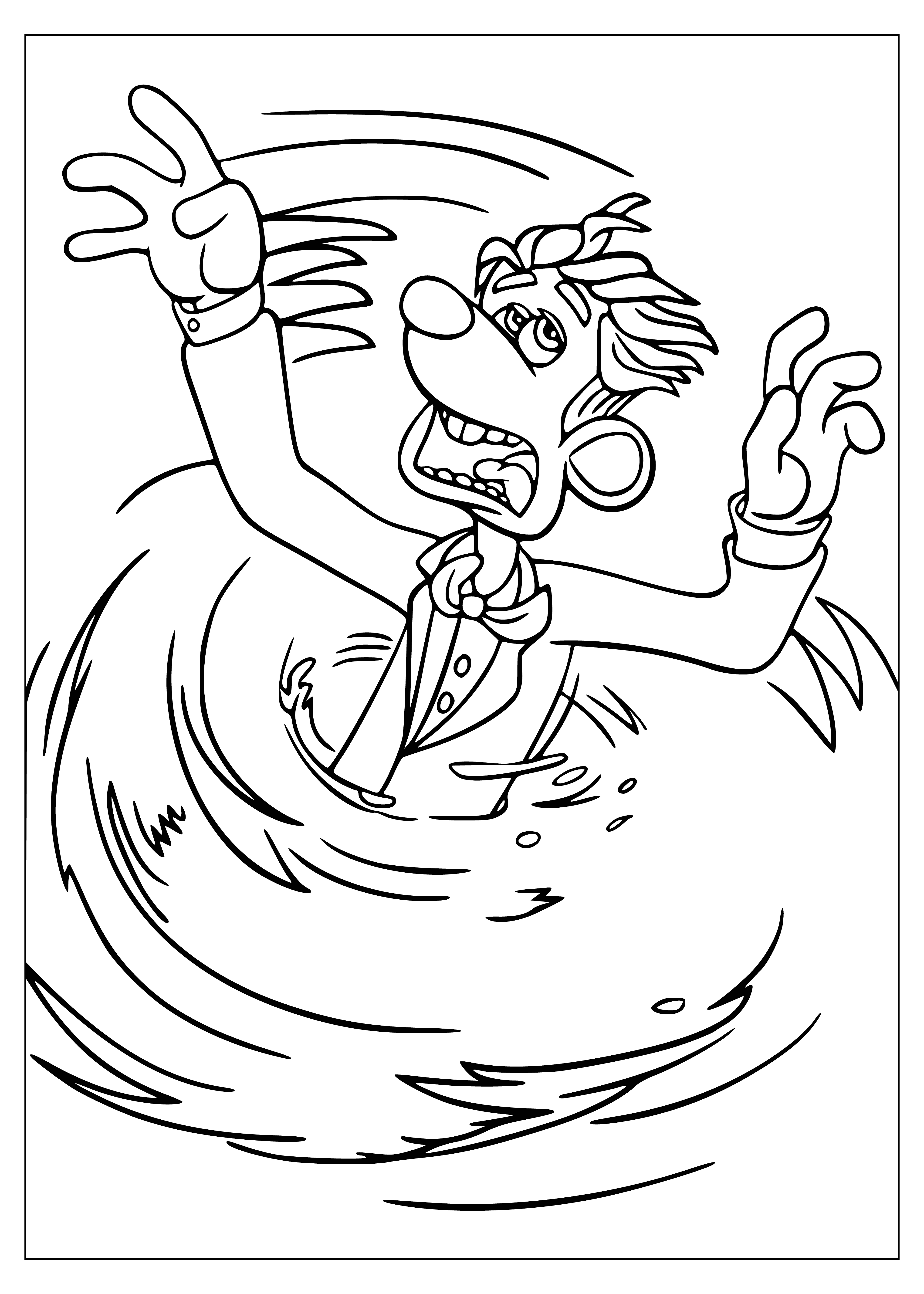 Roddy in the toilet coloring page
