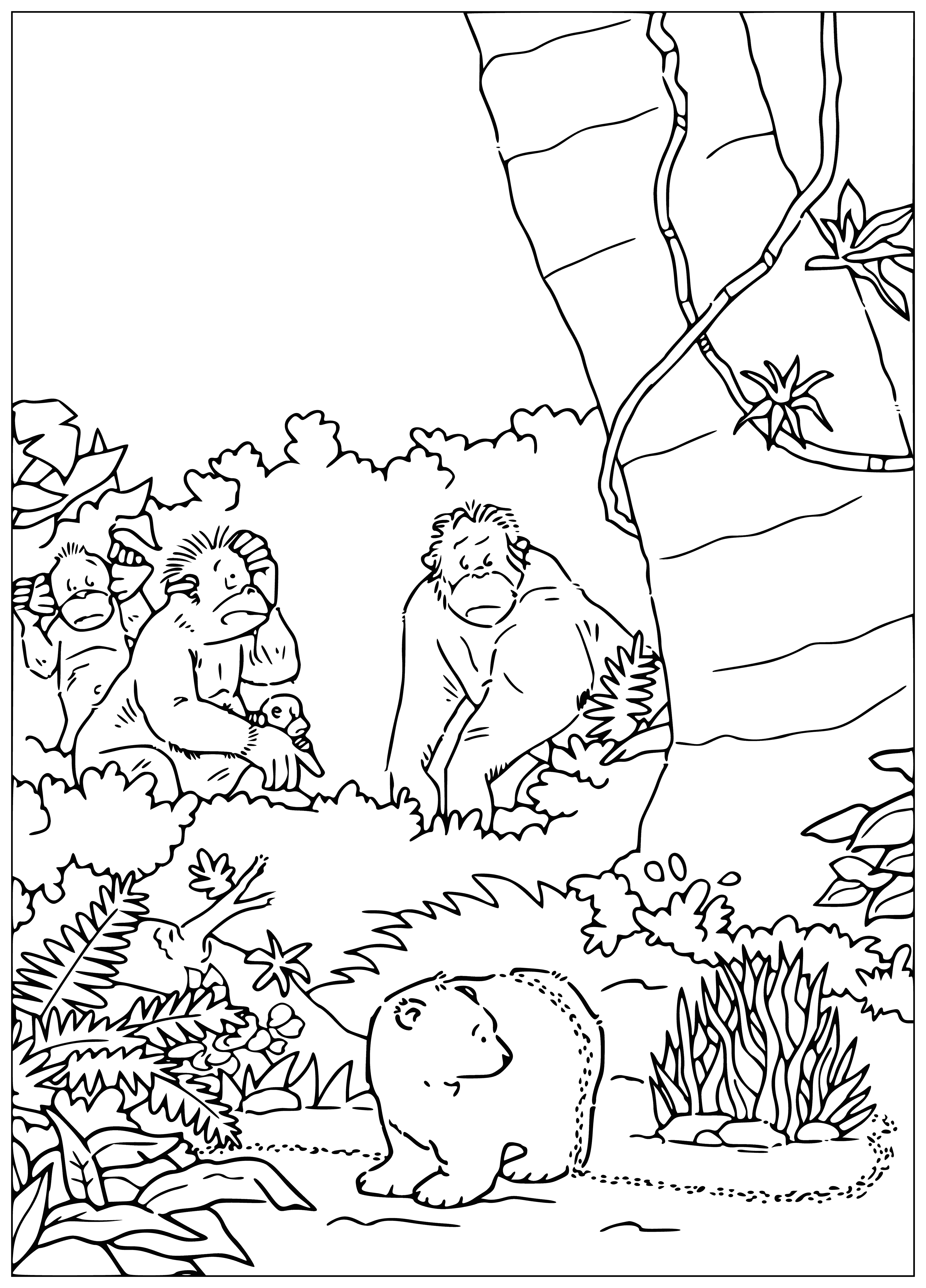 Lars and the ants coloring page