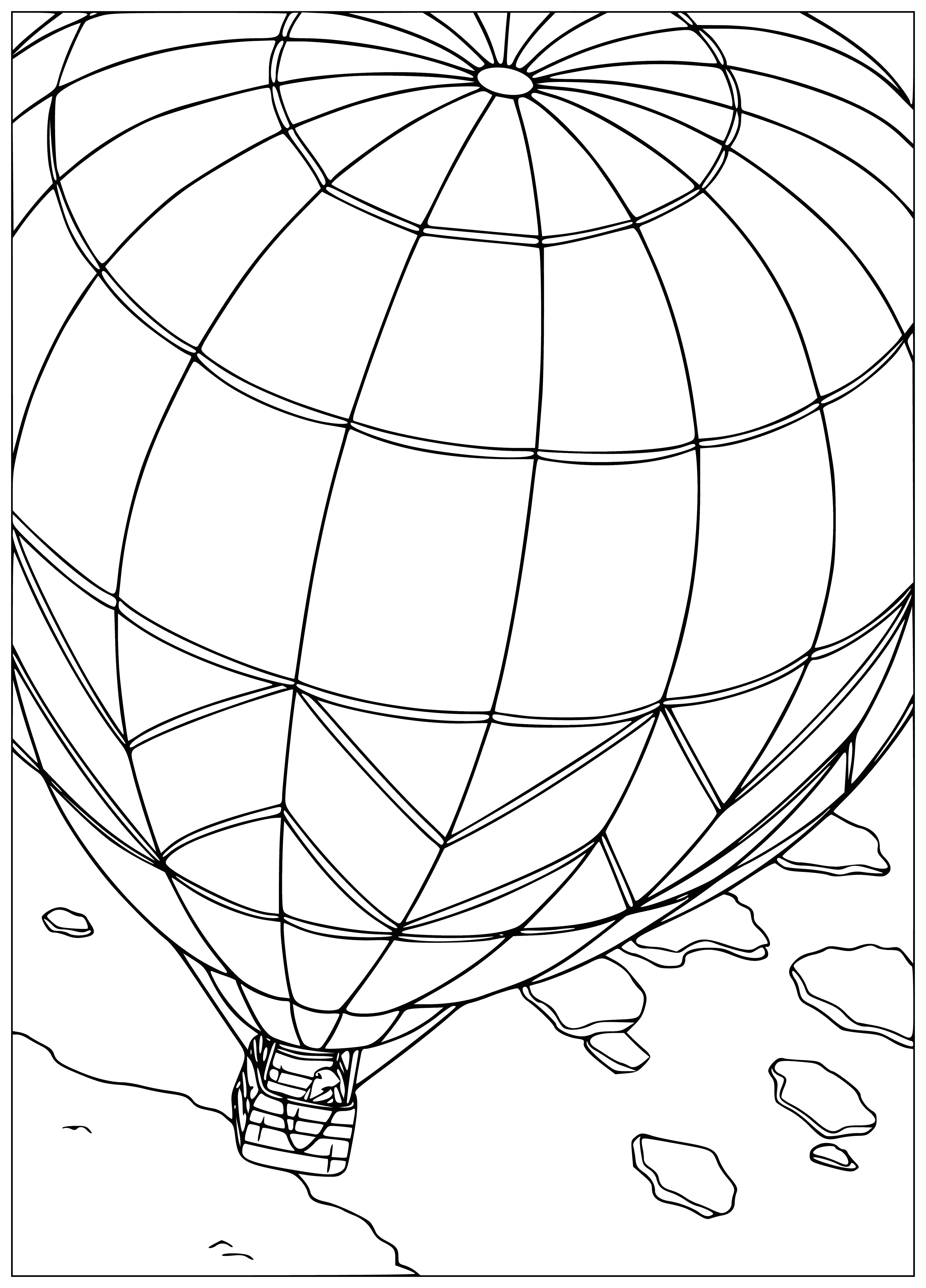 coloring page: Little polar bear playing with ball, white w/ black spots, black eyes and nose, wearing red scarf.