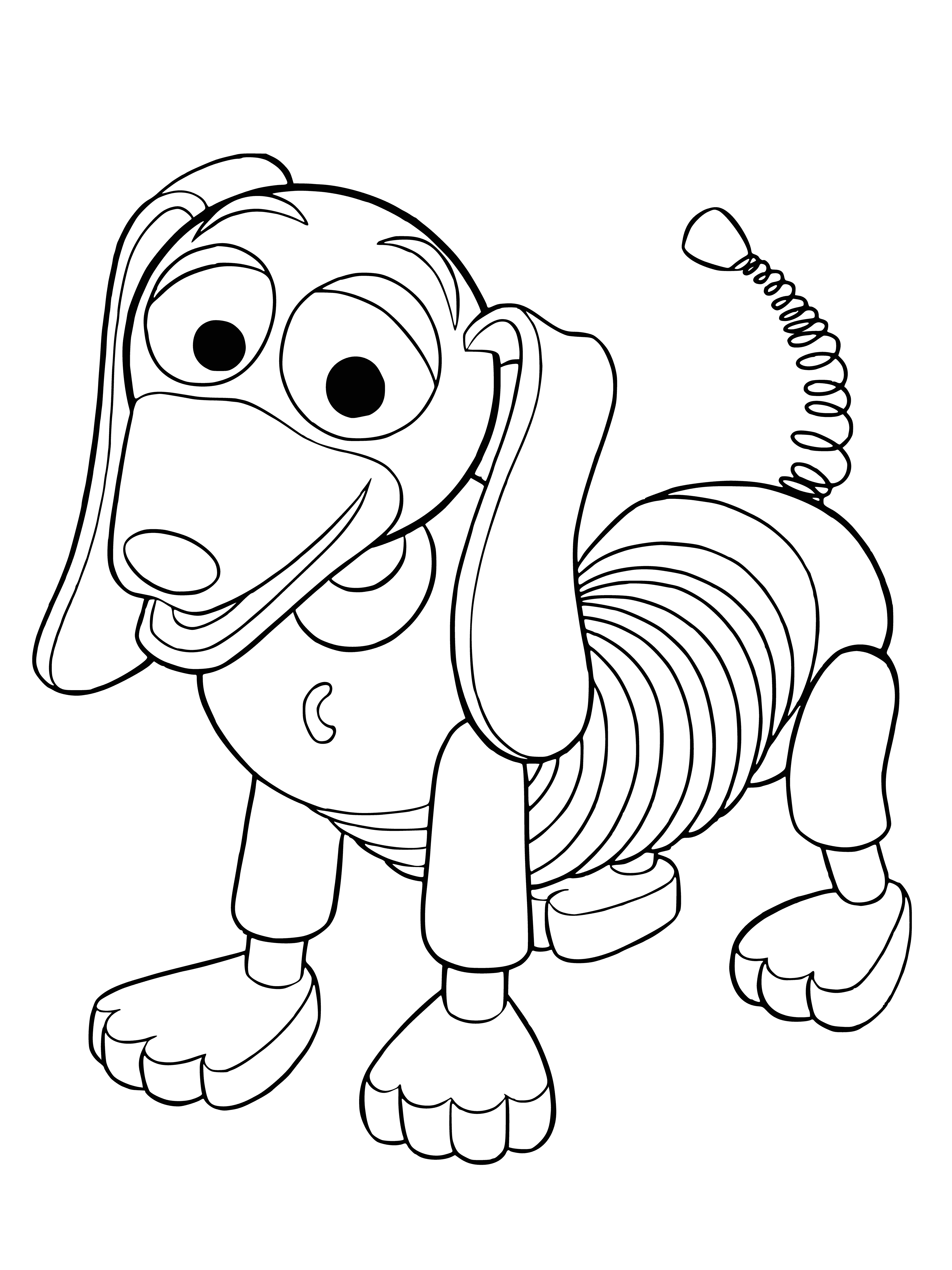 Spiral dog coloring page