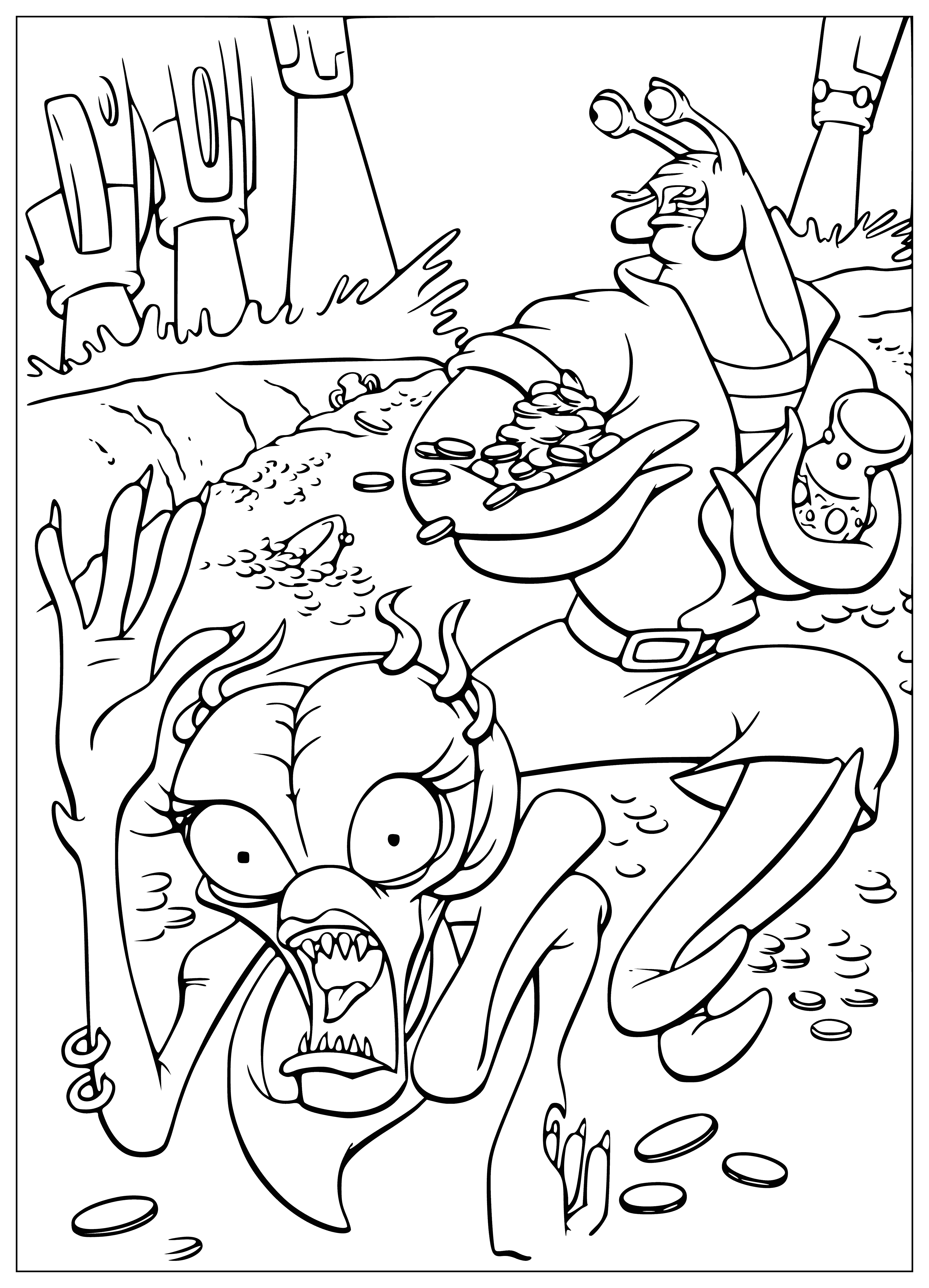 The planet is ready to explode coloring page