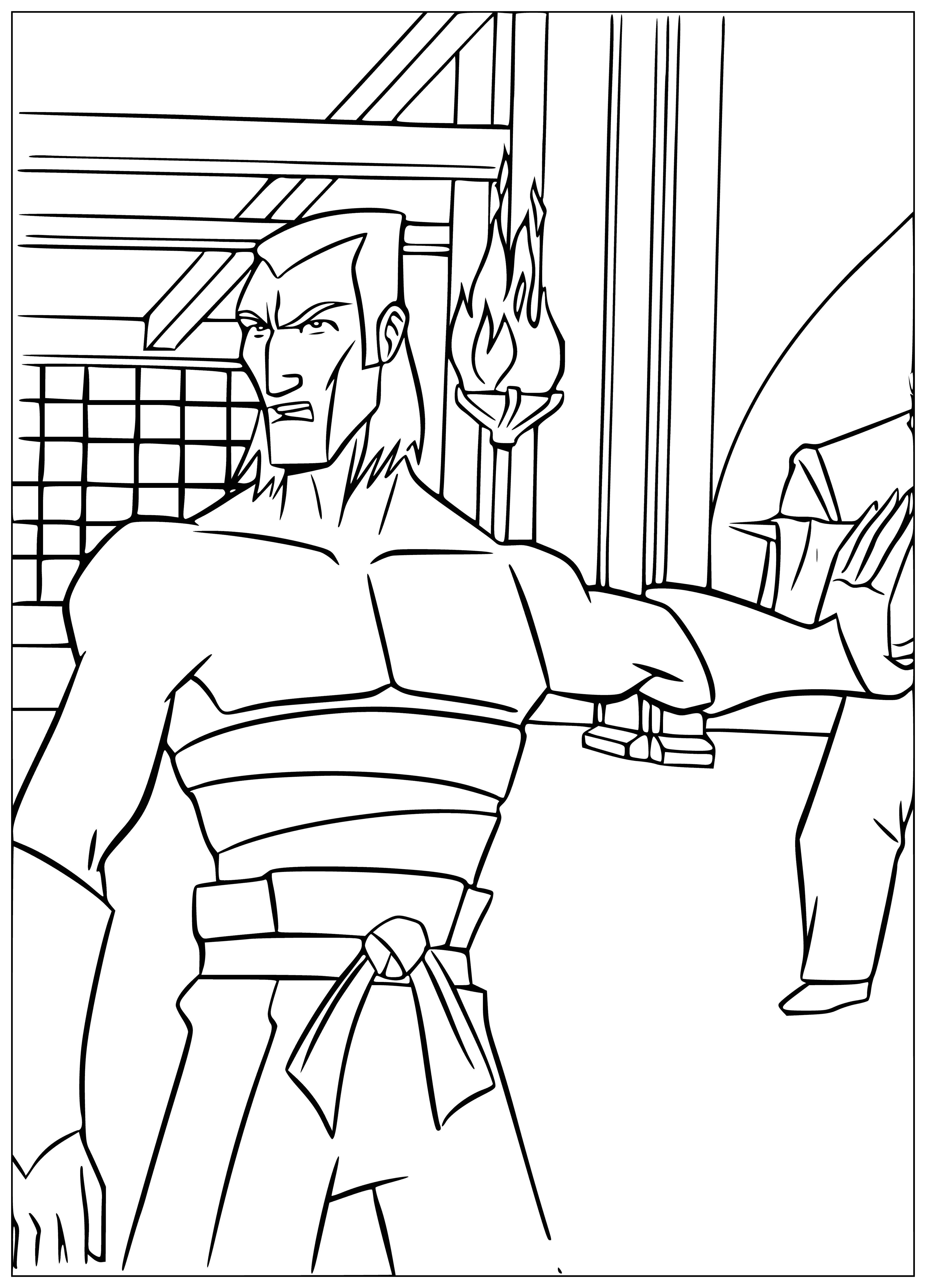 Warrior coloring page