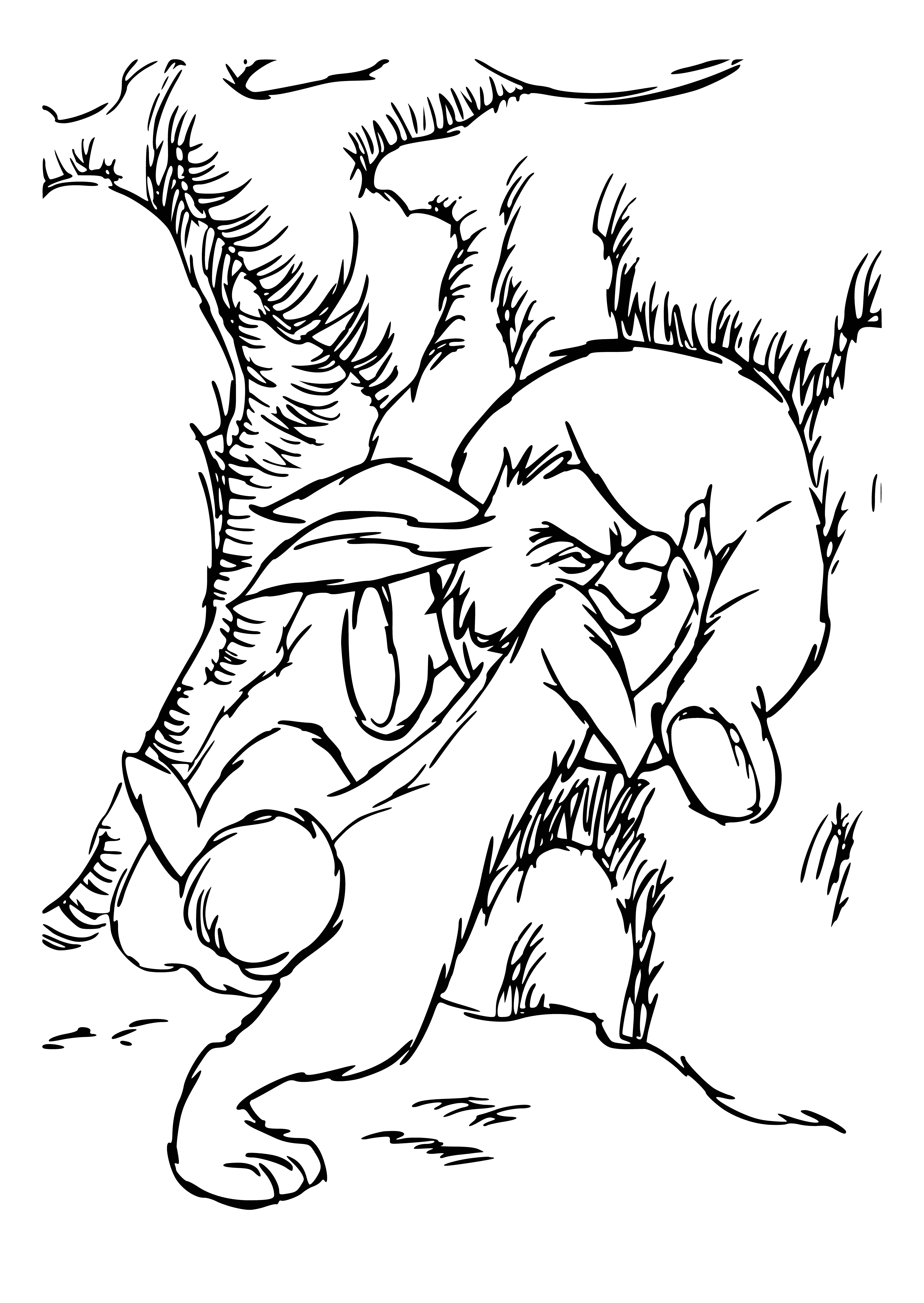 Winnie stuck coloring page