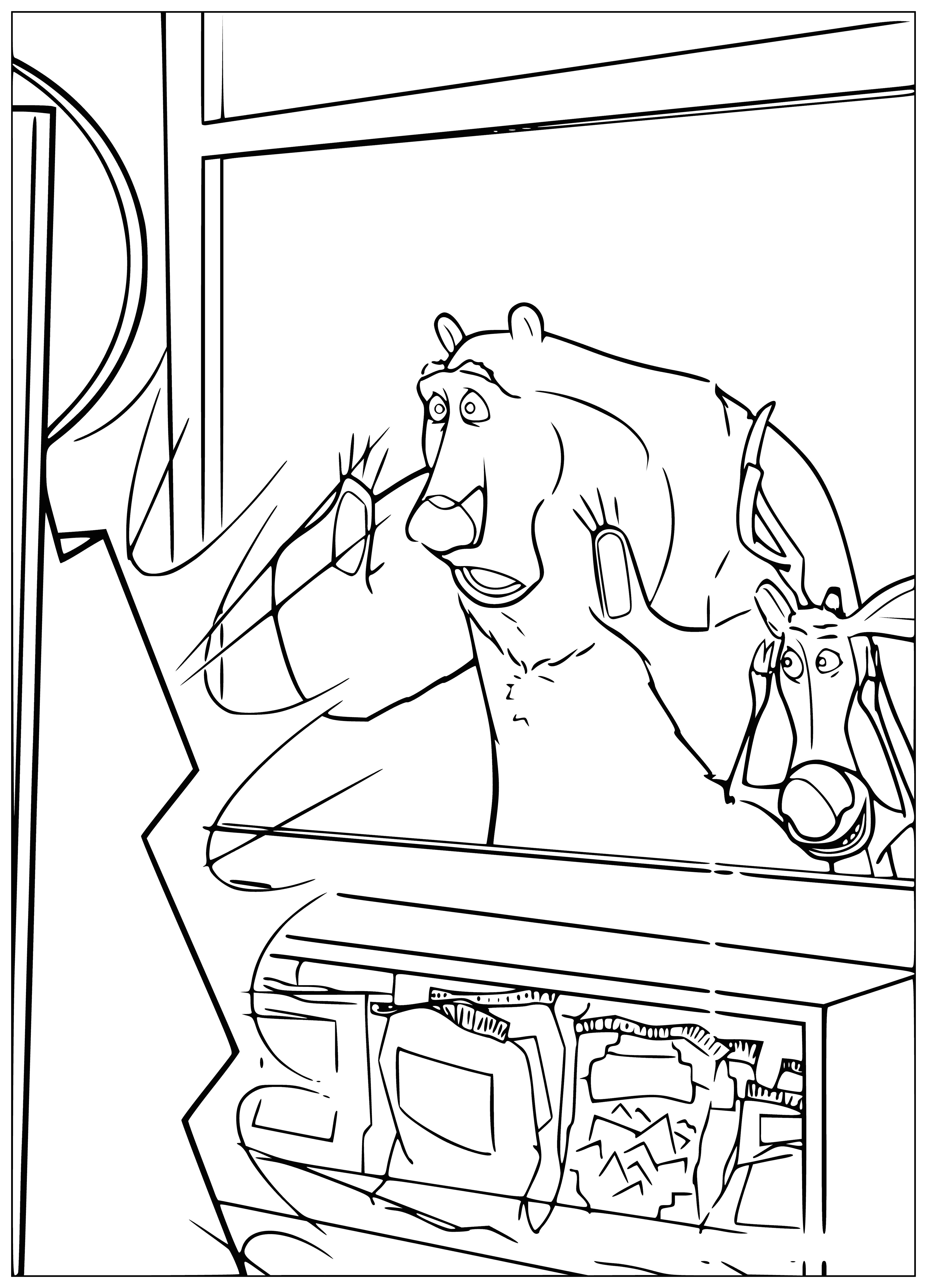Here they are - yakhushki! coloring page