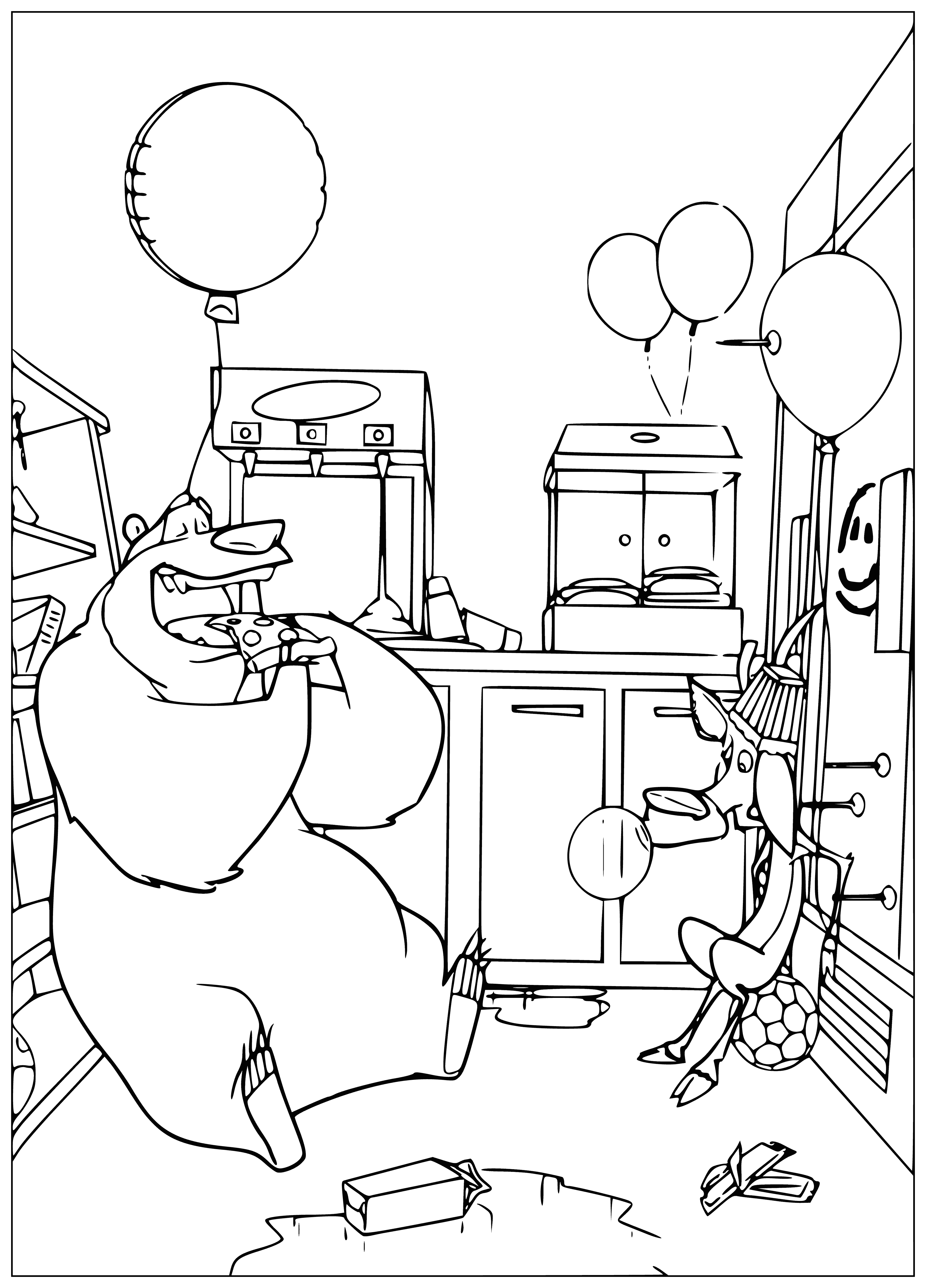 Feast of the stomach coloring page