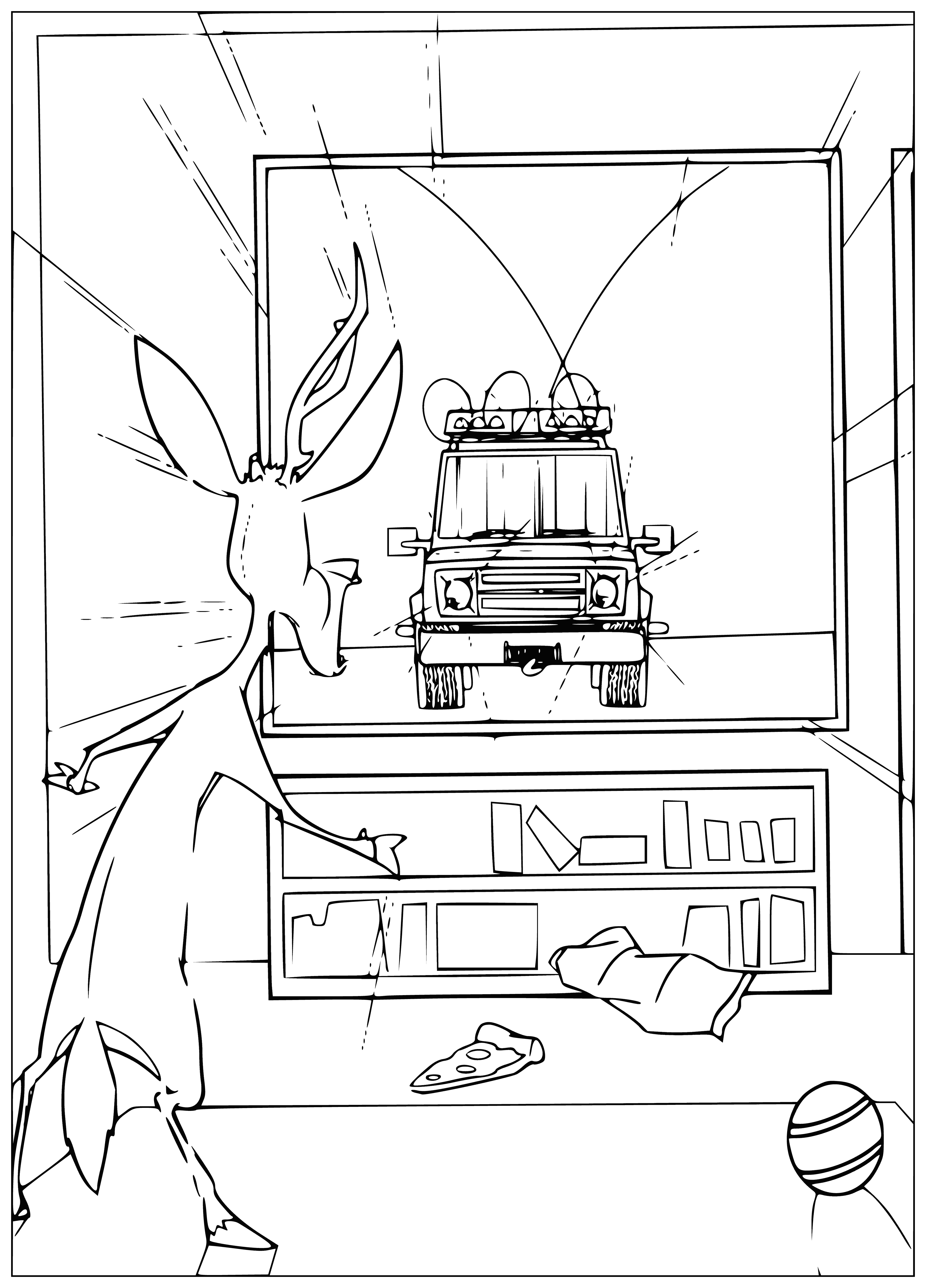Shedding! The cops! coloring page