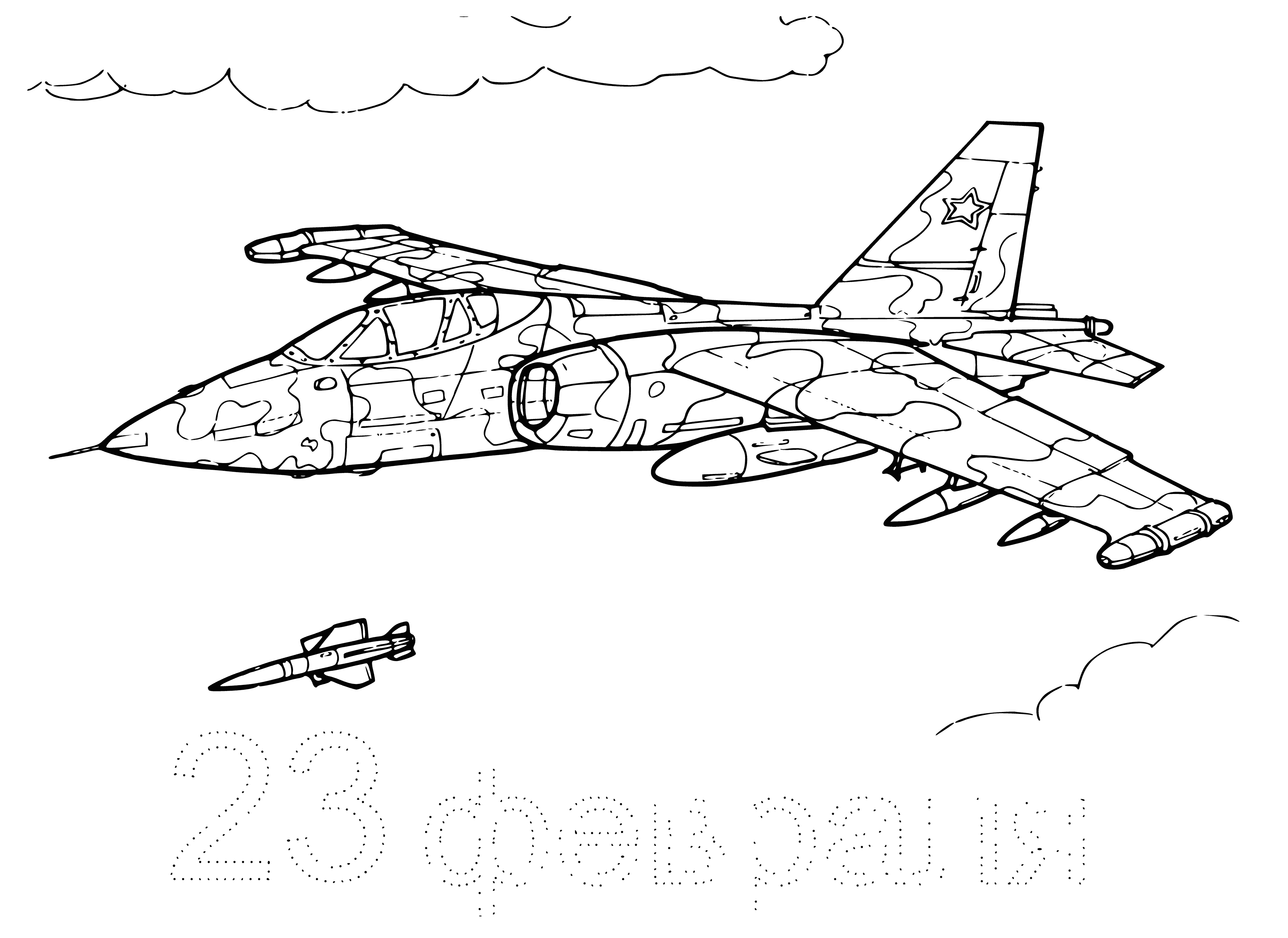 Fighter coloring page