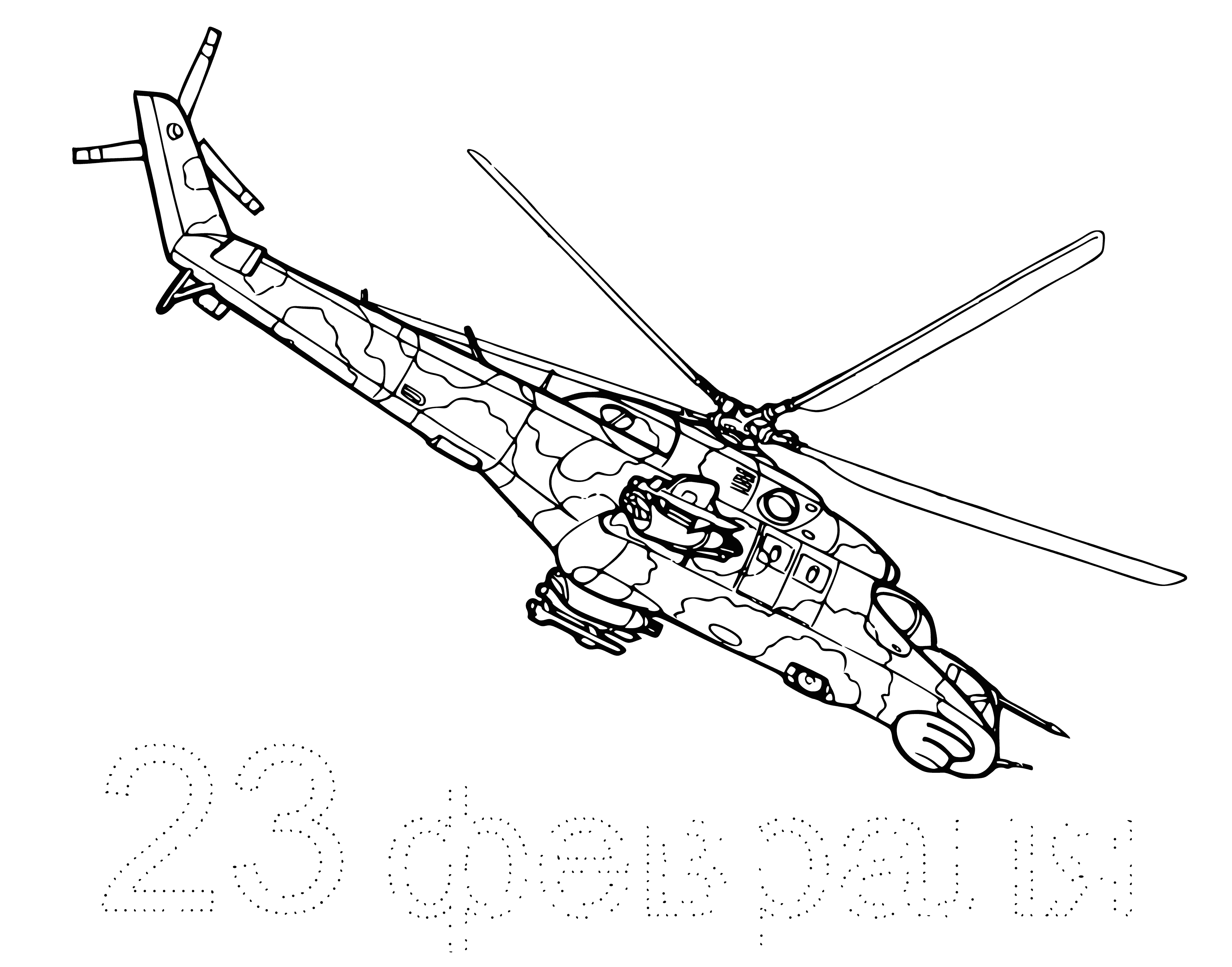 Hubschrauber Malseite