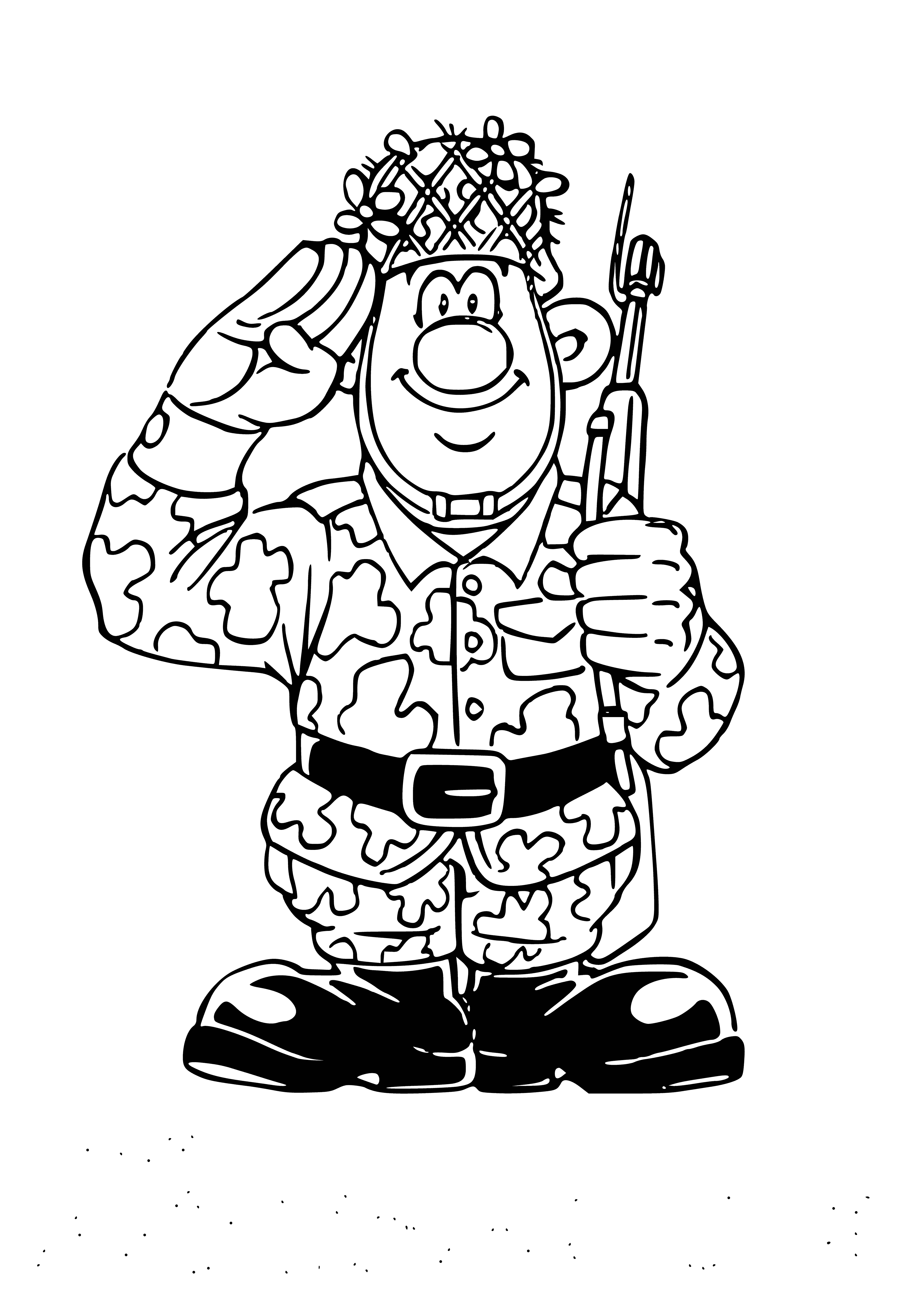 Soldier coloring page