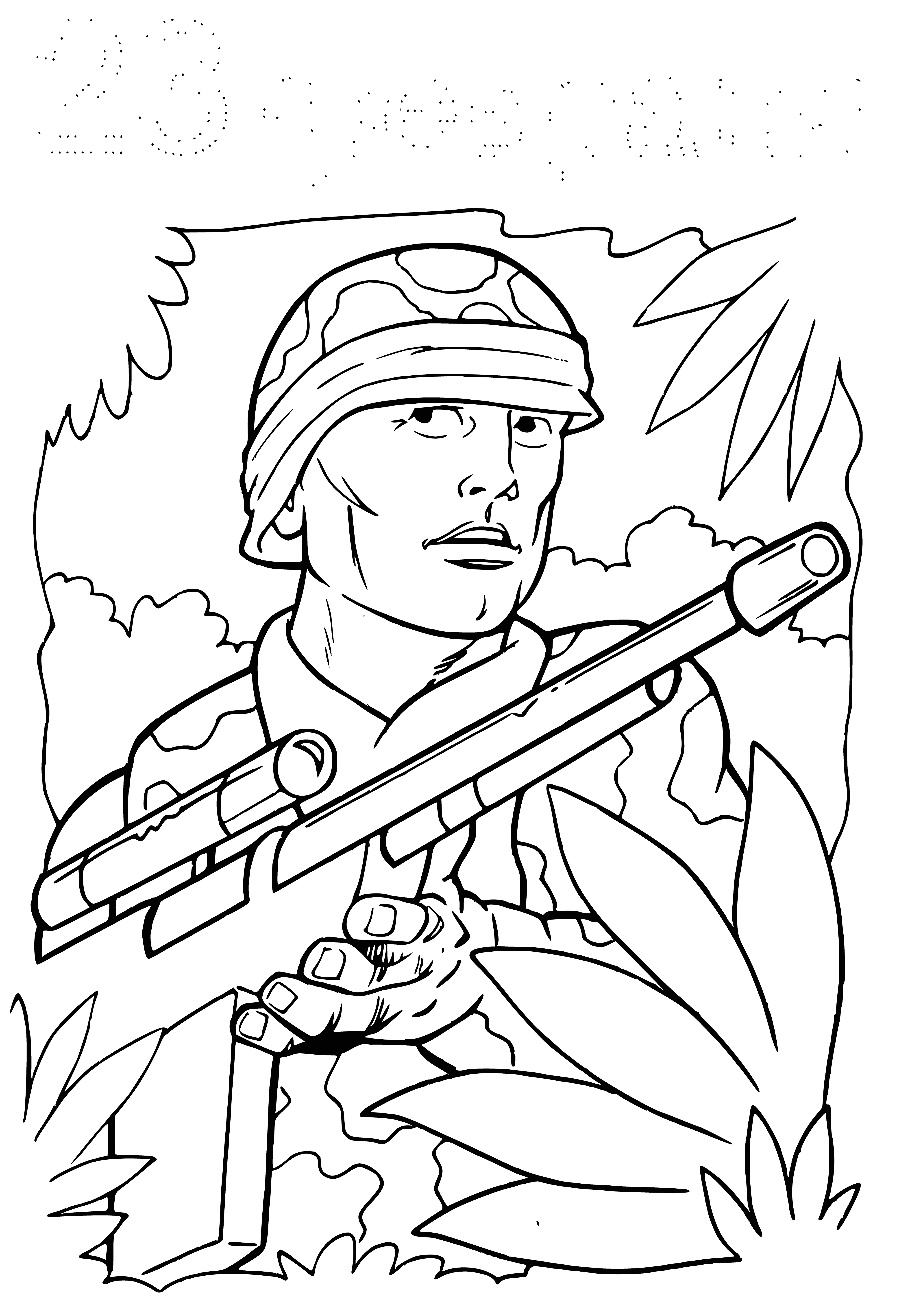 Sniper coloring page