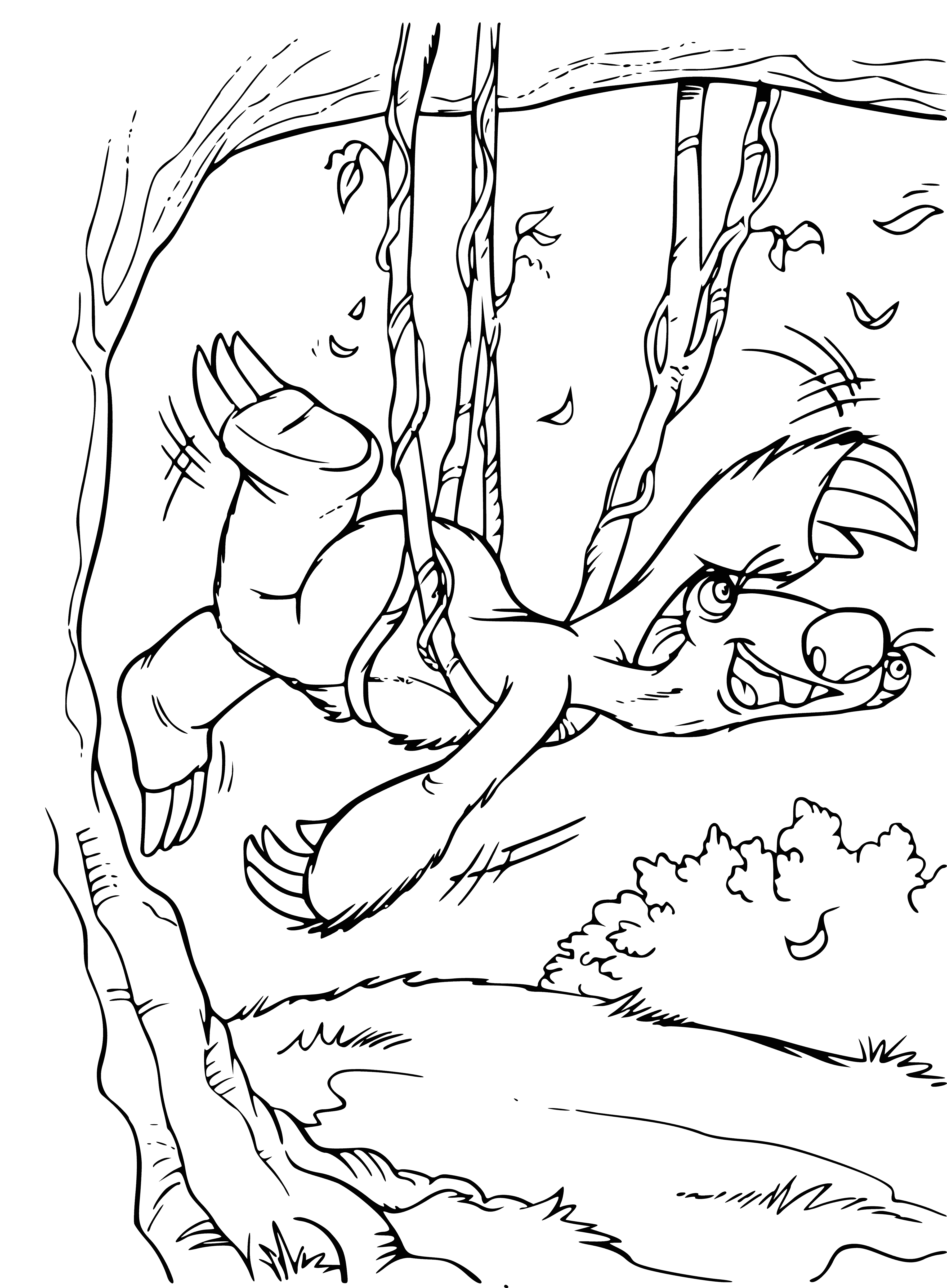 Lenivec Sid coloring page